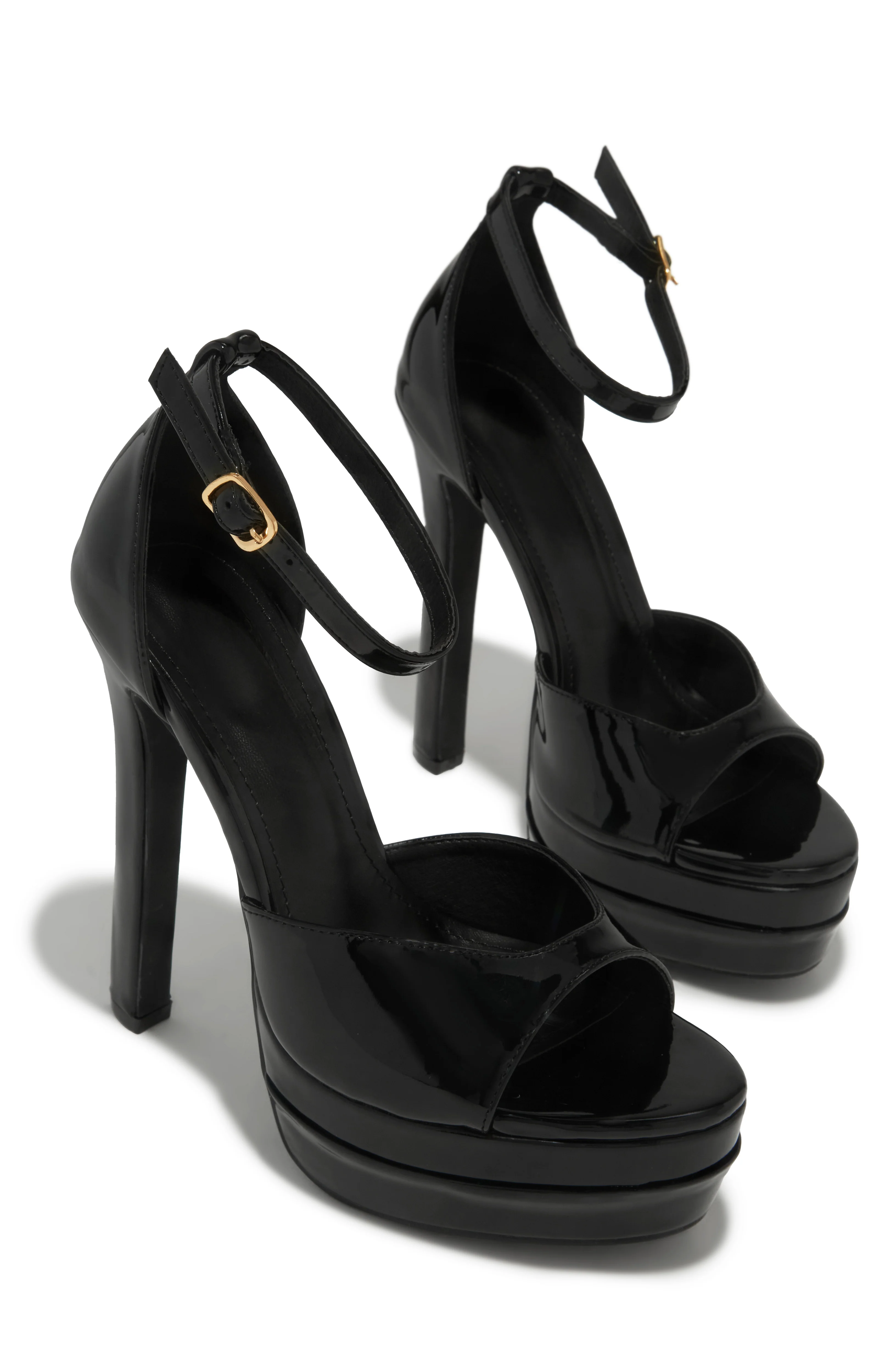 Delilah Platform High Heels - Black