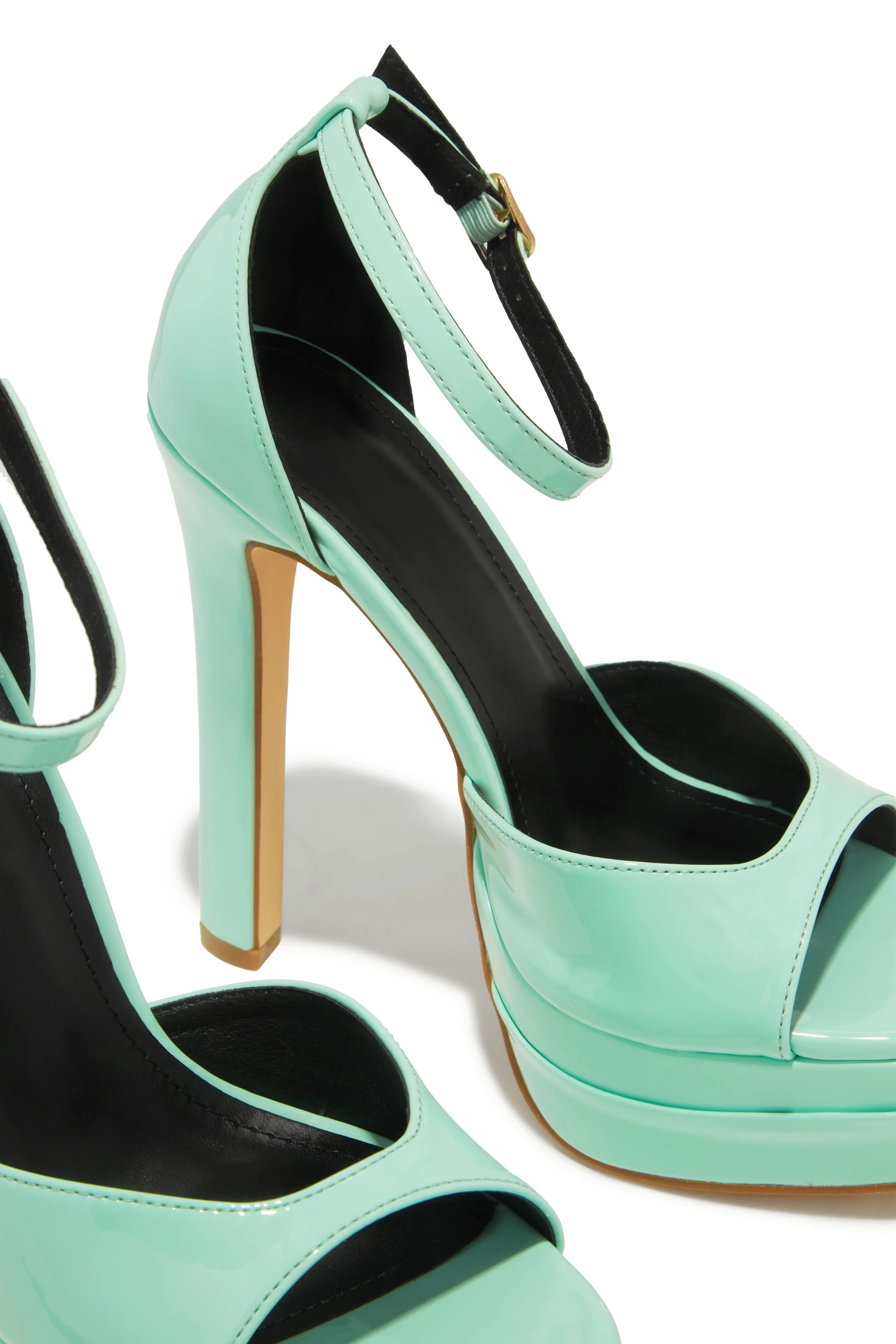 Delilah Platform High Heels - Teal - Image 3