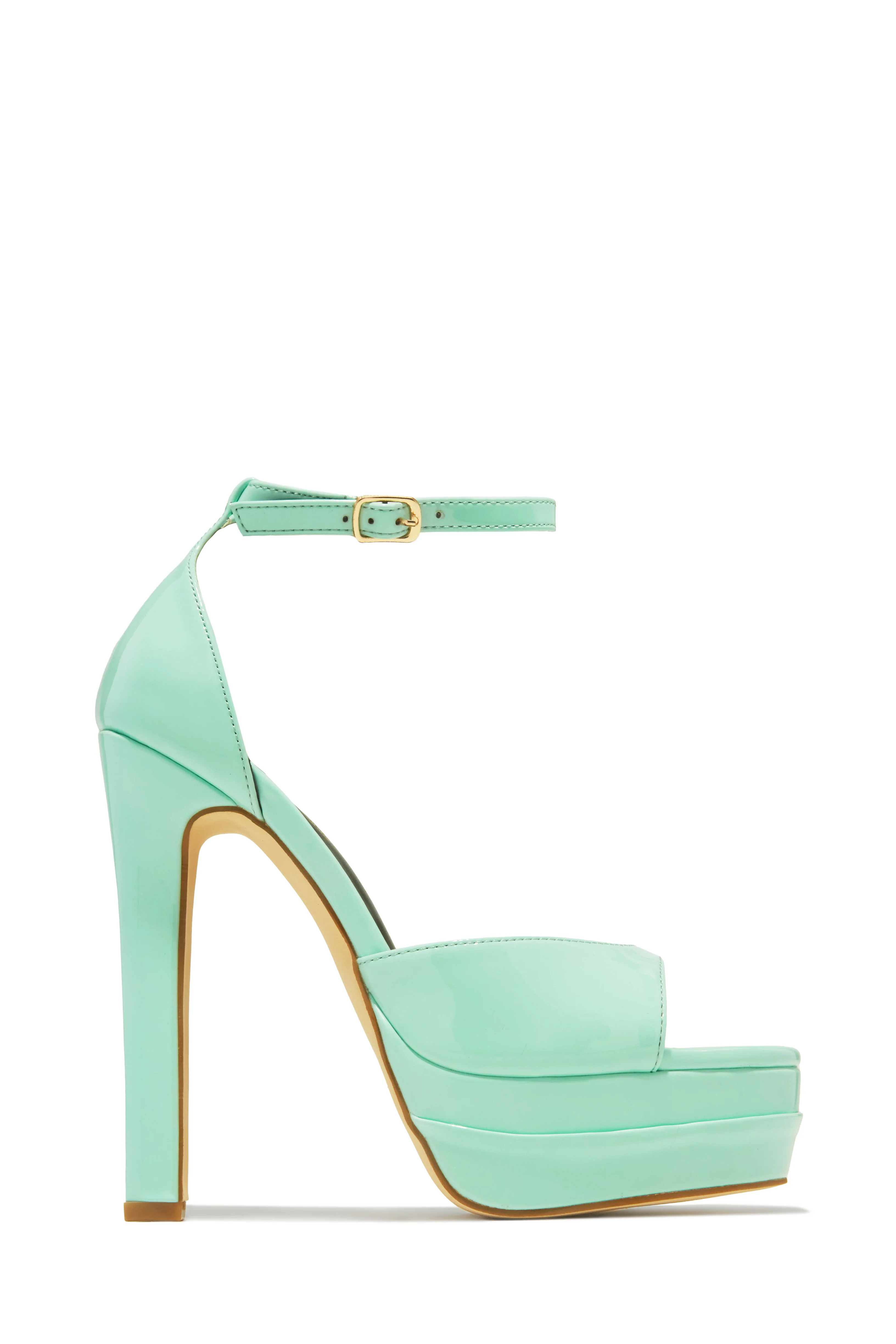 Delilah Platform High Heels - Teal - Image 4