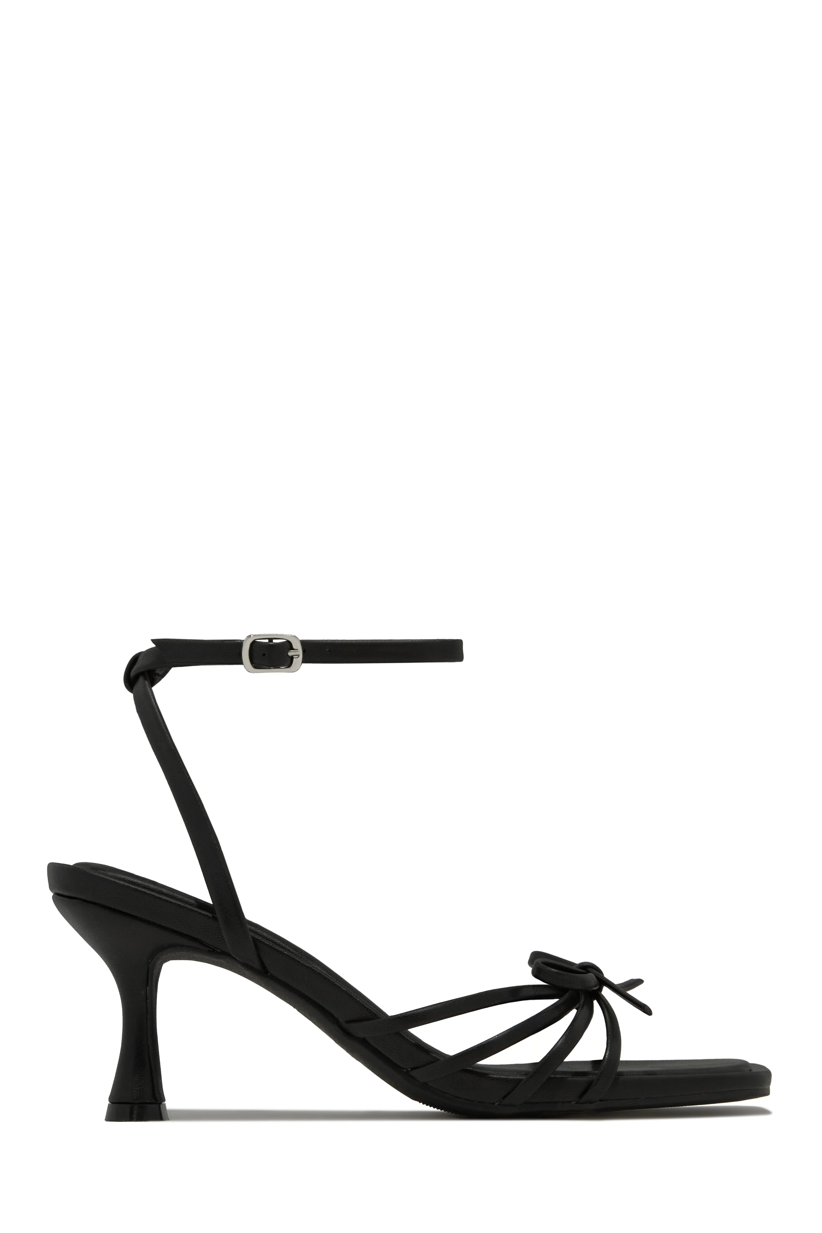 Denaya Ankle Strap Mid Heels - Black - Image 7
