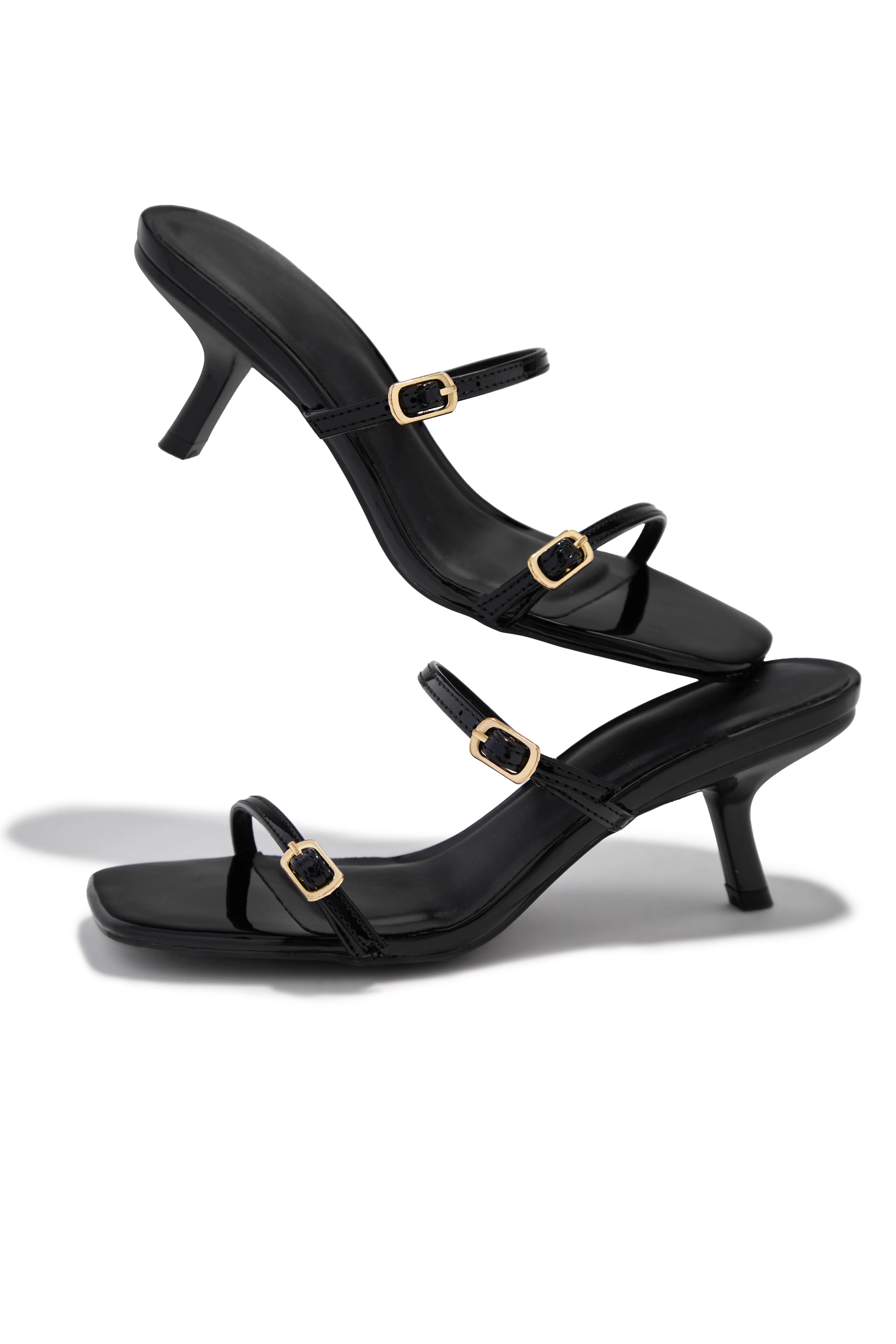 Disna Mid Heel Mules - Black - Image 2
