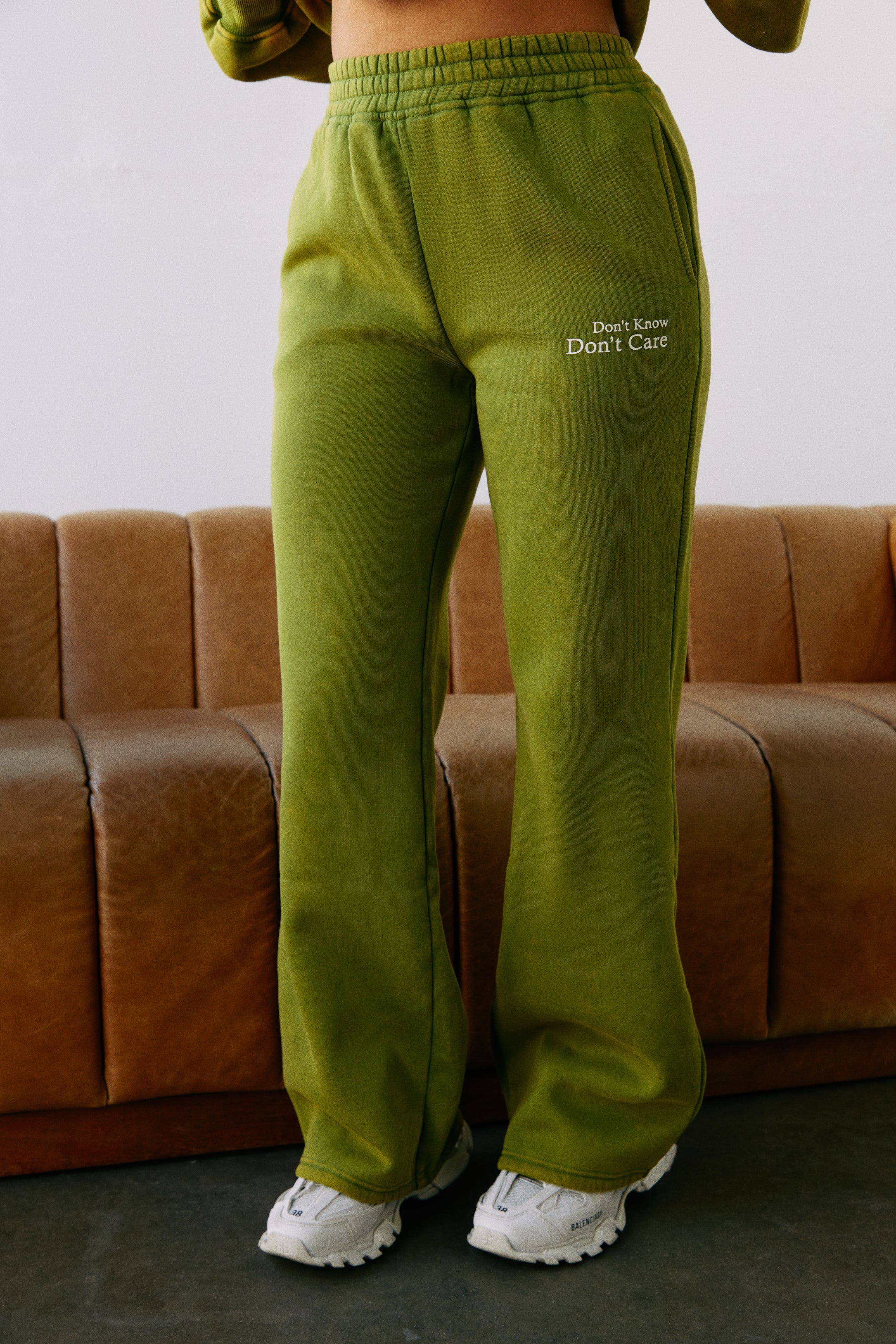 Don't Know Don't Care High Waist Wide Leg Sweat Pant - Navy - Image 8