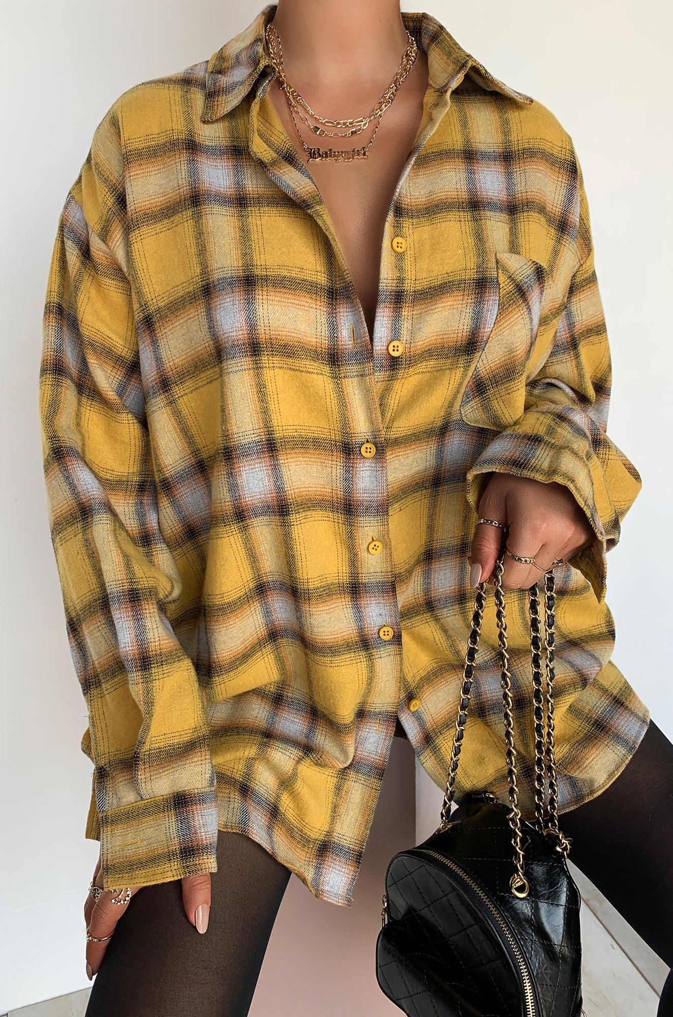 Downtown Chic Plaid Top - Yellow - Image 7