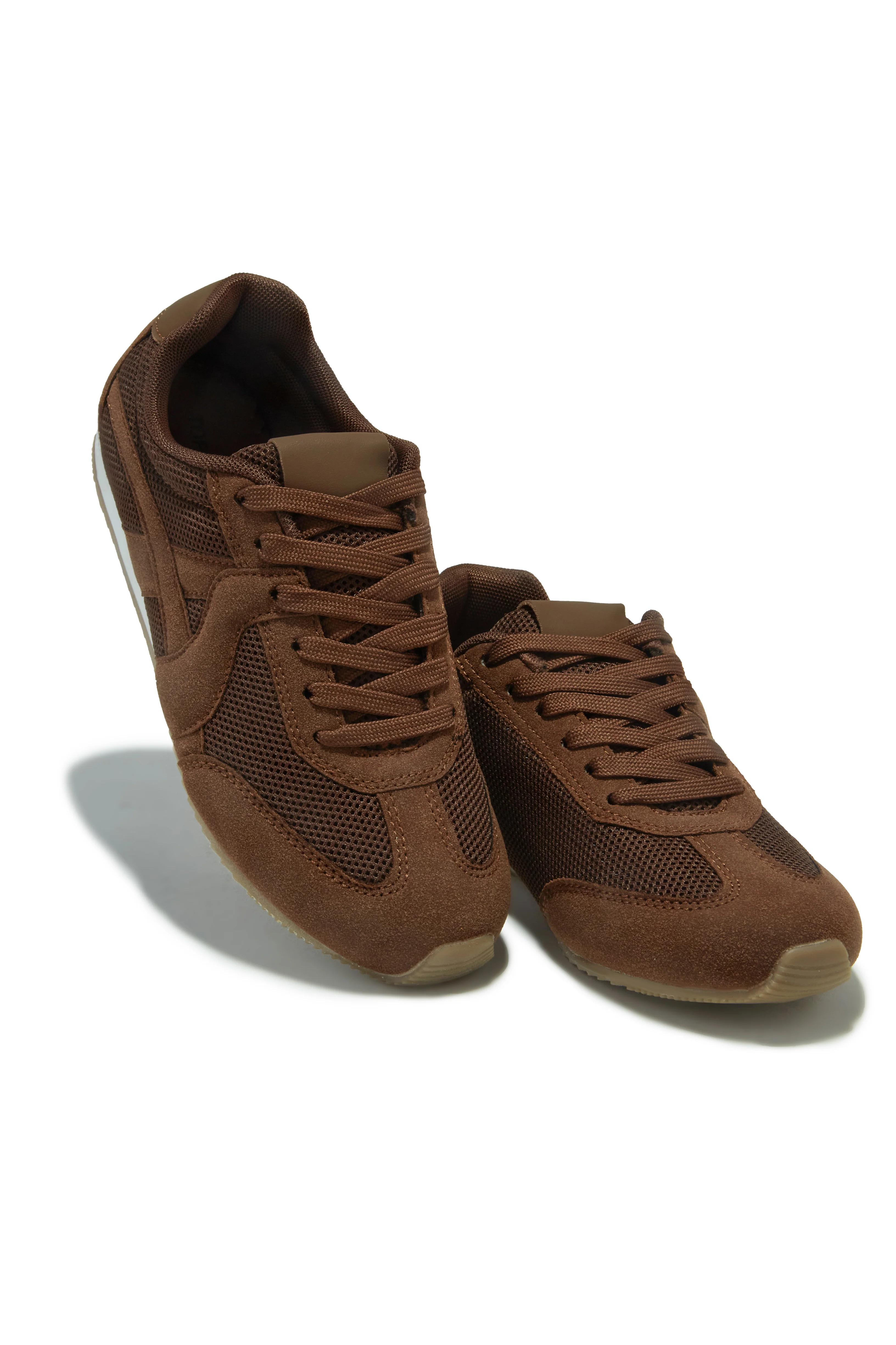 Downtown Stroll Lace Up Sneakers - Brown - Image 6