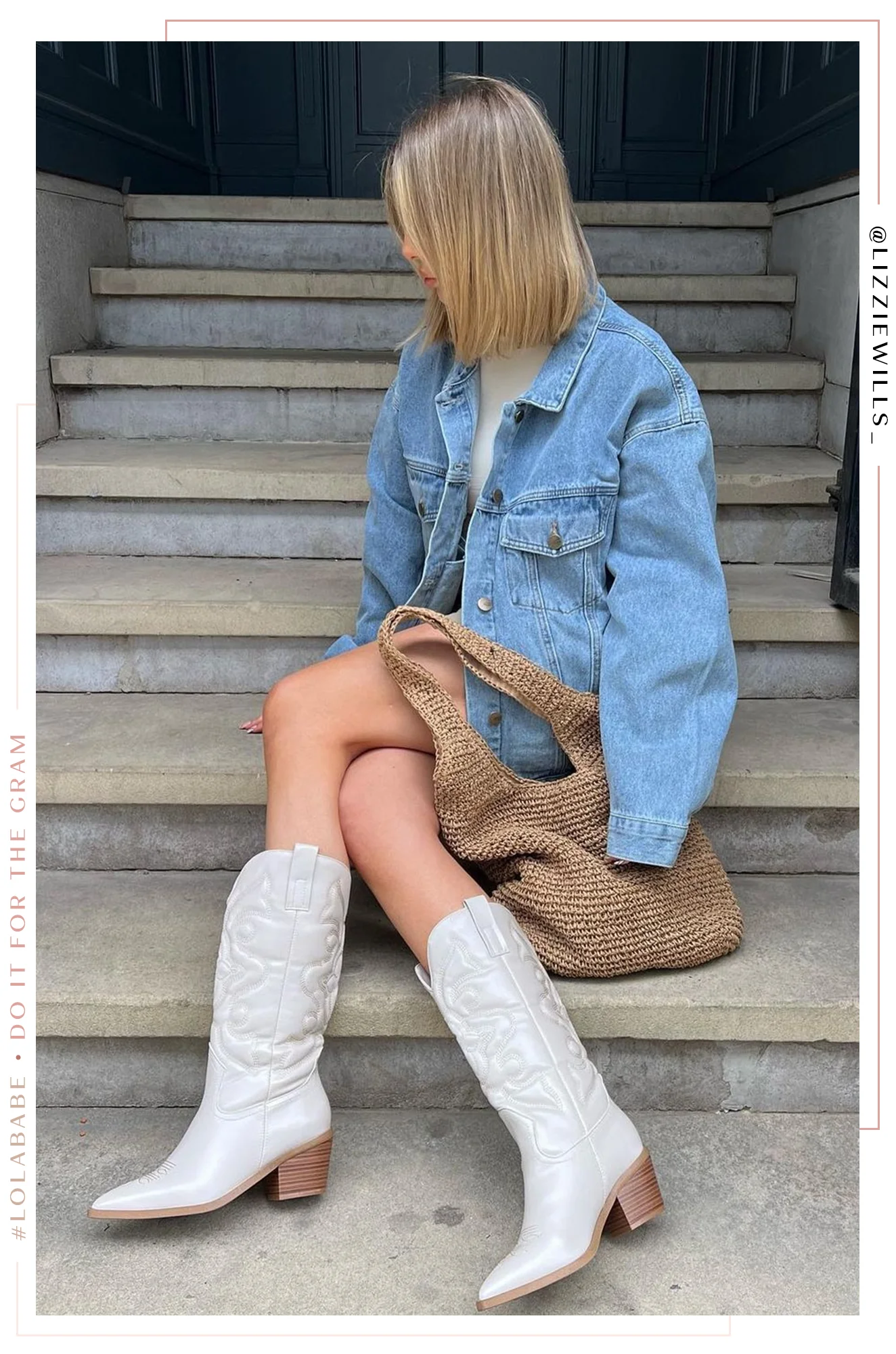 Dylan Western Cowgirl Boots - Sand - Image 6