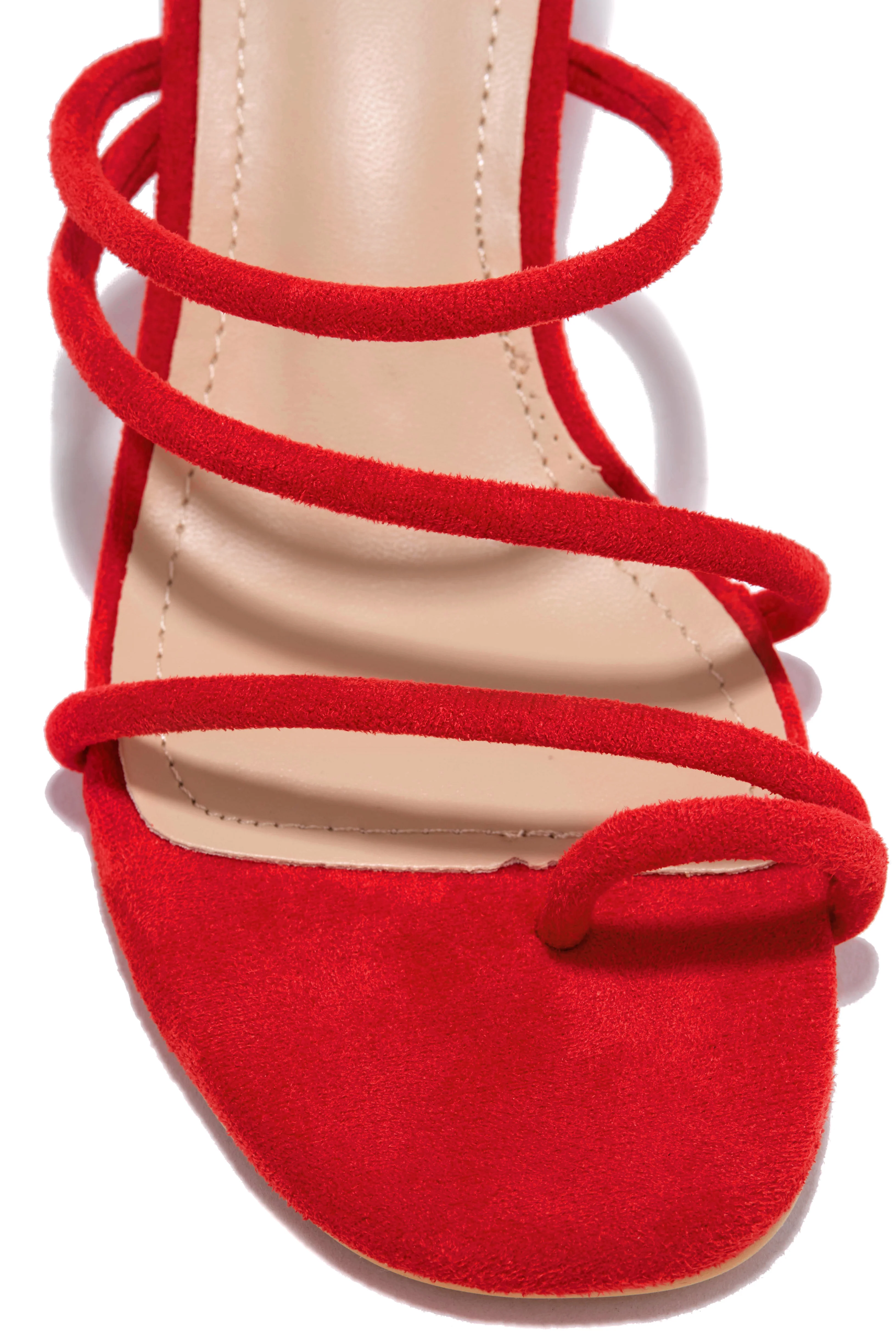 Elci Block Mid Heel Mules - Red - Image 5