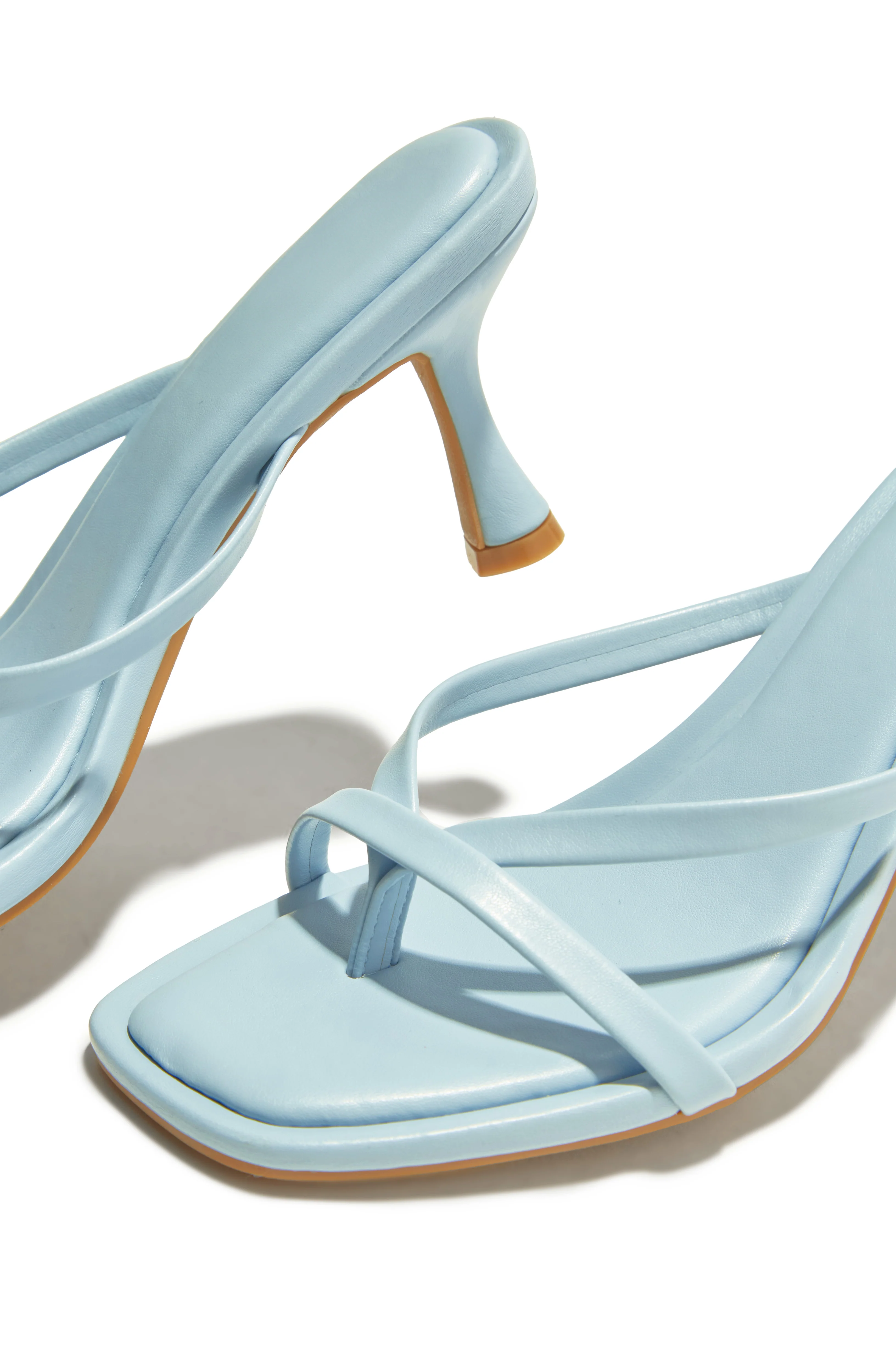 Elena Mid Heel Mules - Blue - Image 3