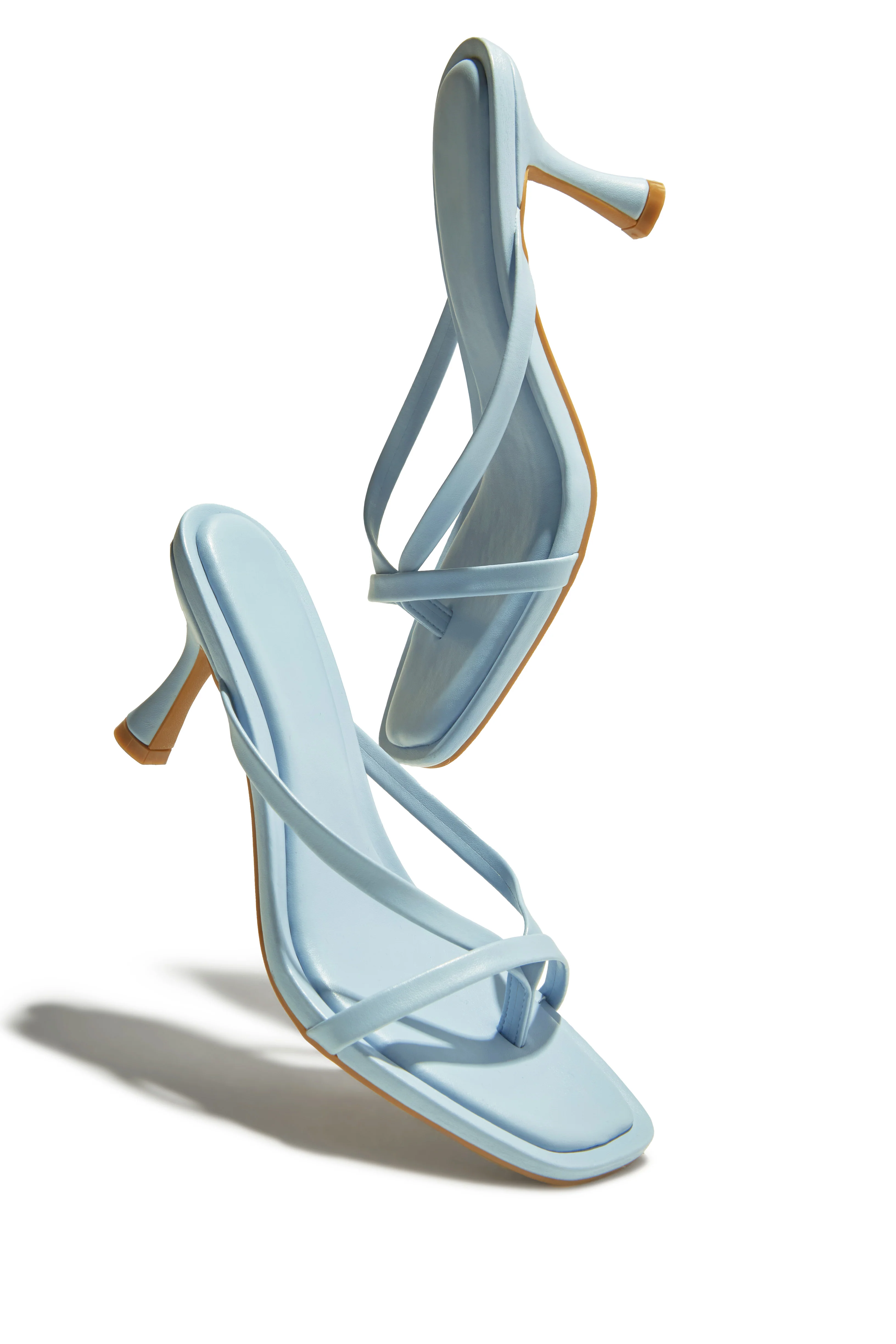 Elena Mid Heel Mules - Blue - Image 4