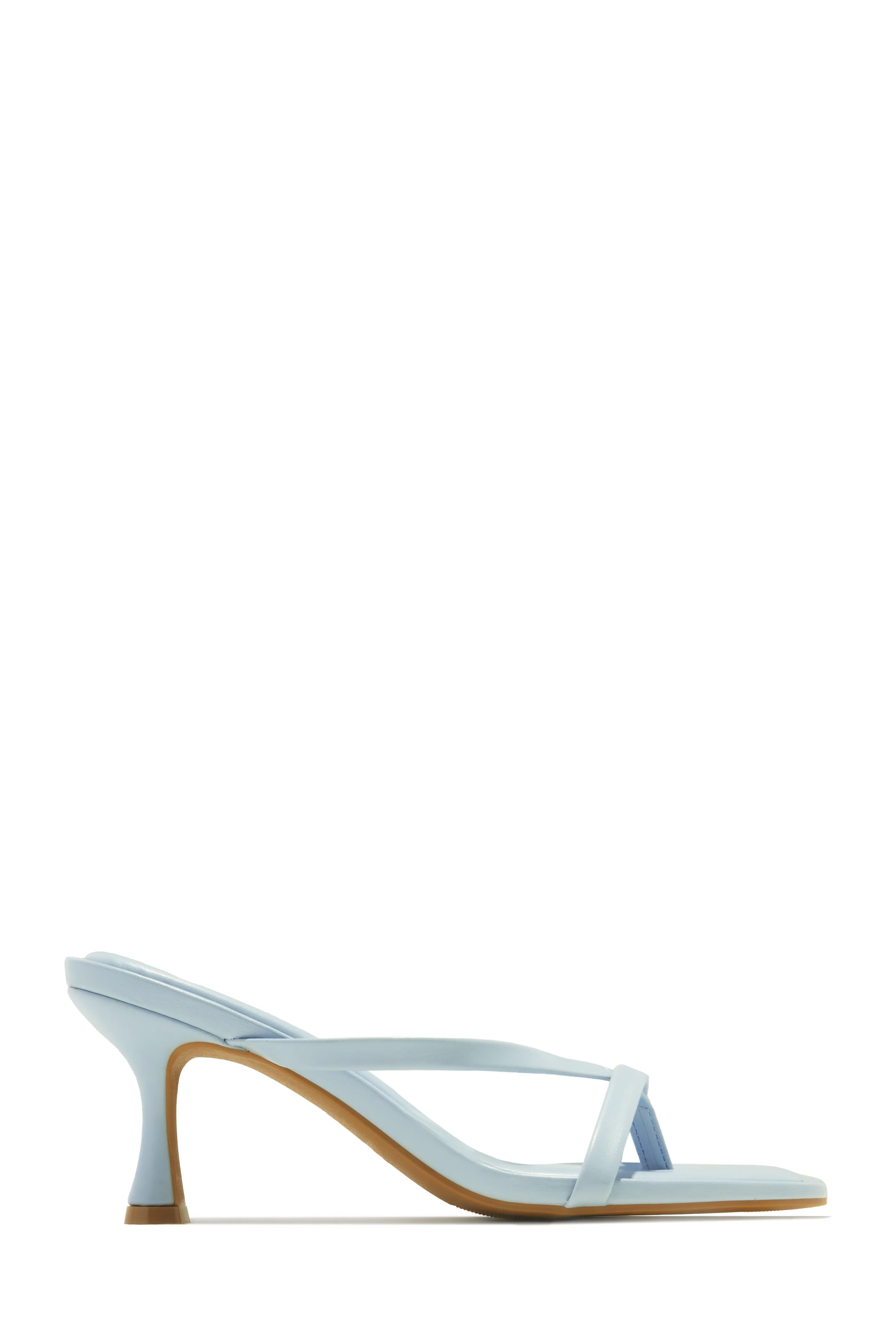Elena Mid Heel Mules - Blue - Image 6