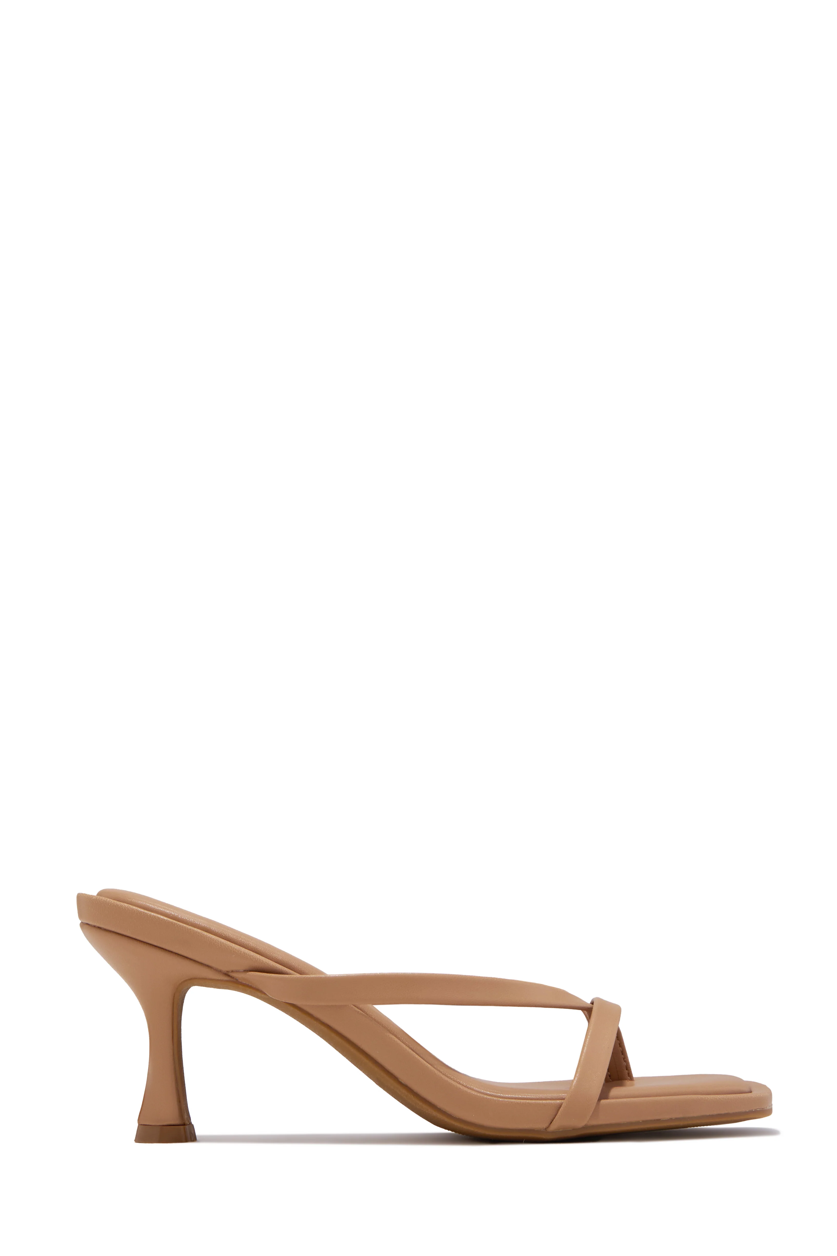 Elena Mid Heel Mules - Camel - Image 7