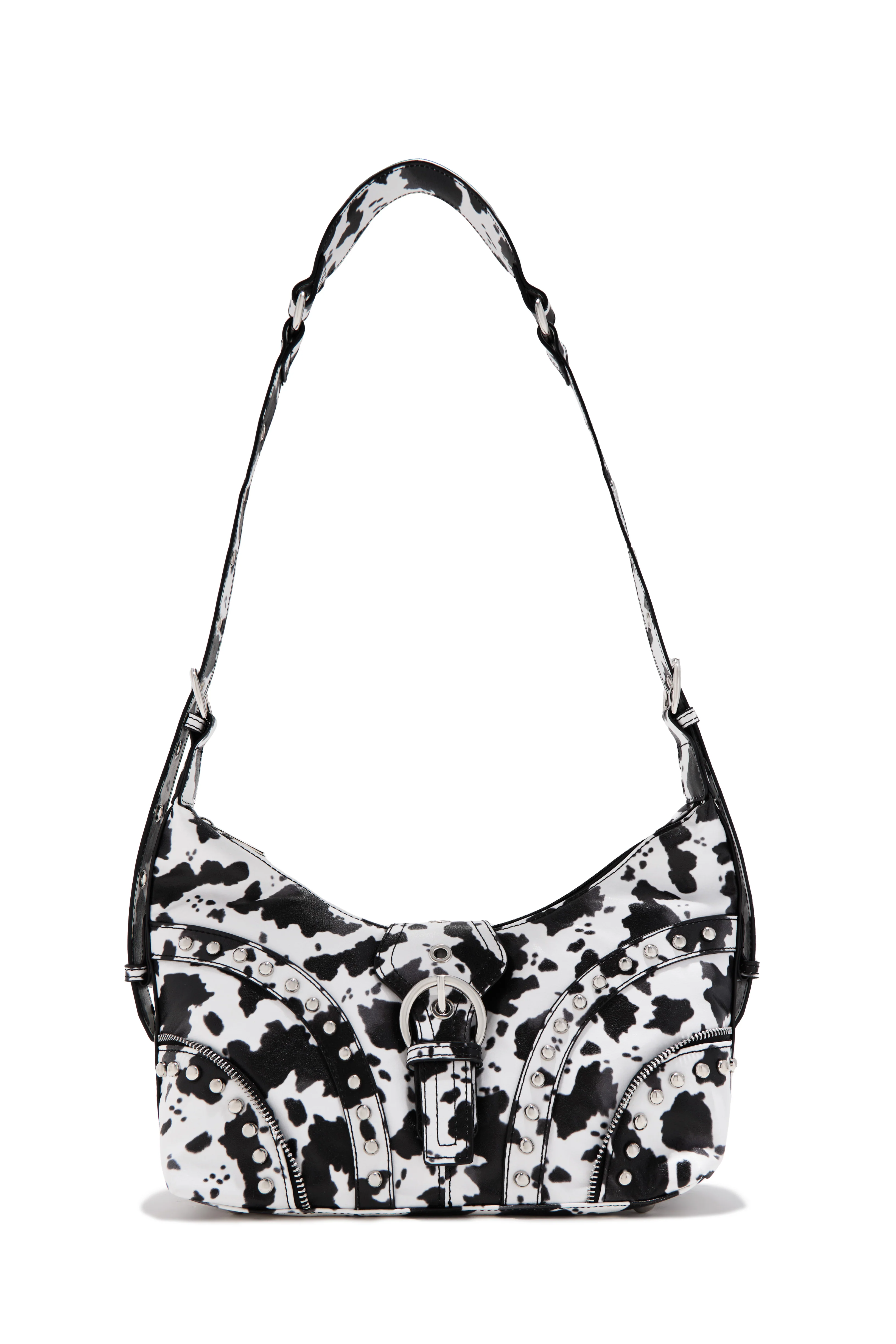 Elley Studded Shoulder Bag - Cow