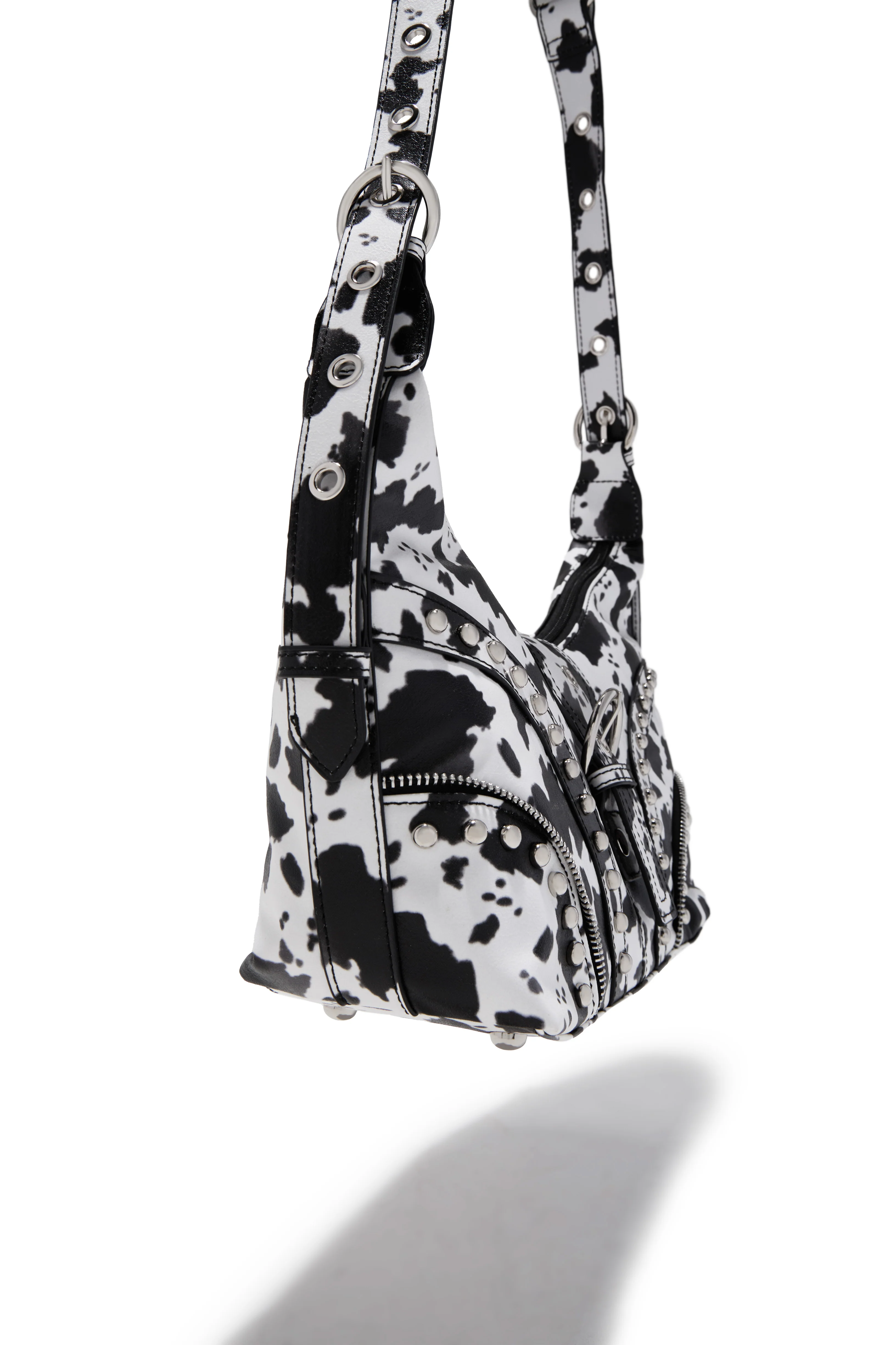 Elley Studded Shoulder Bag - Cow - Image 4