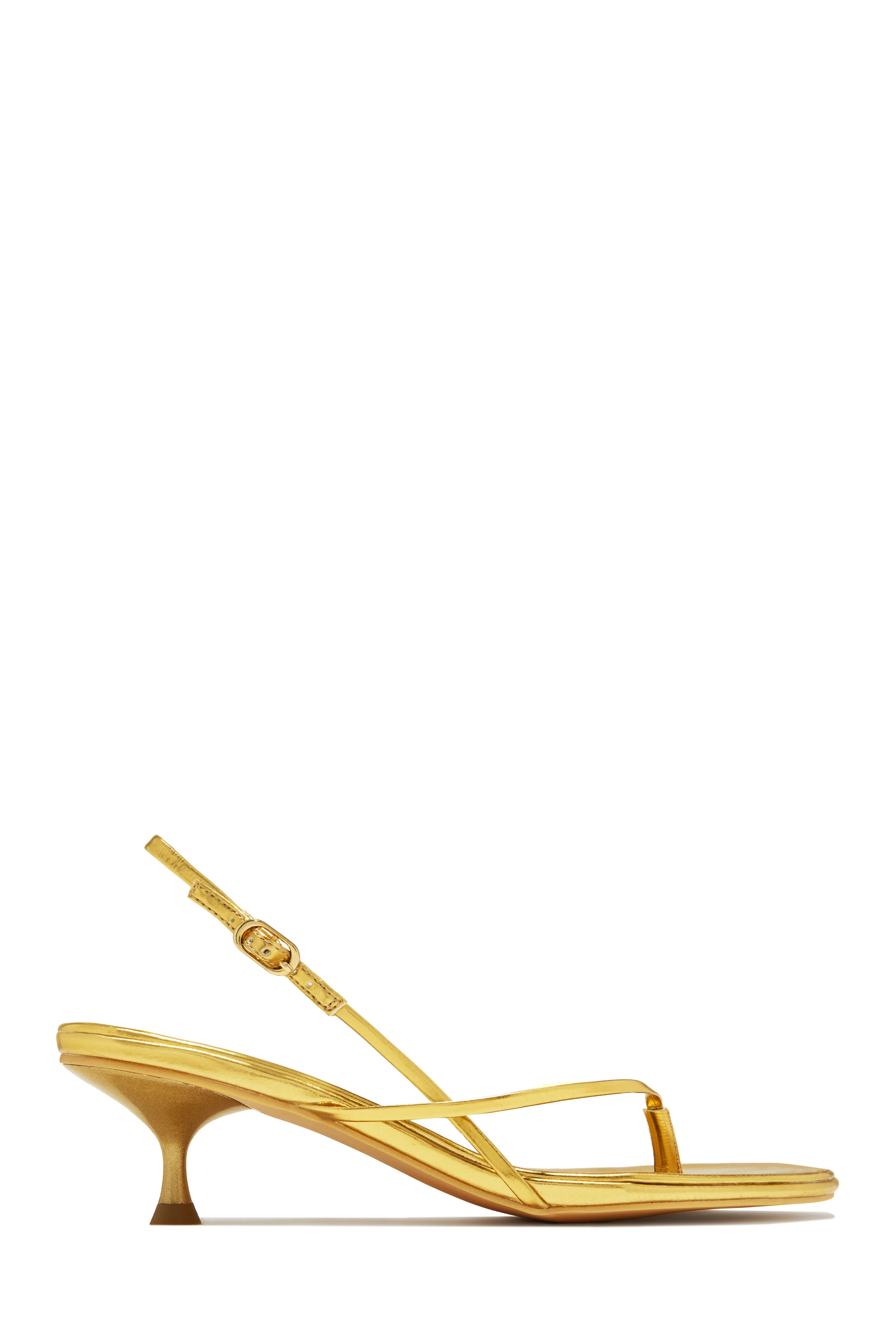 Elodie Slingback Kitten Heels - Gold - Image 6
