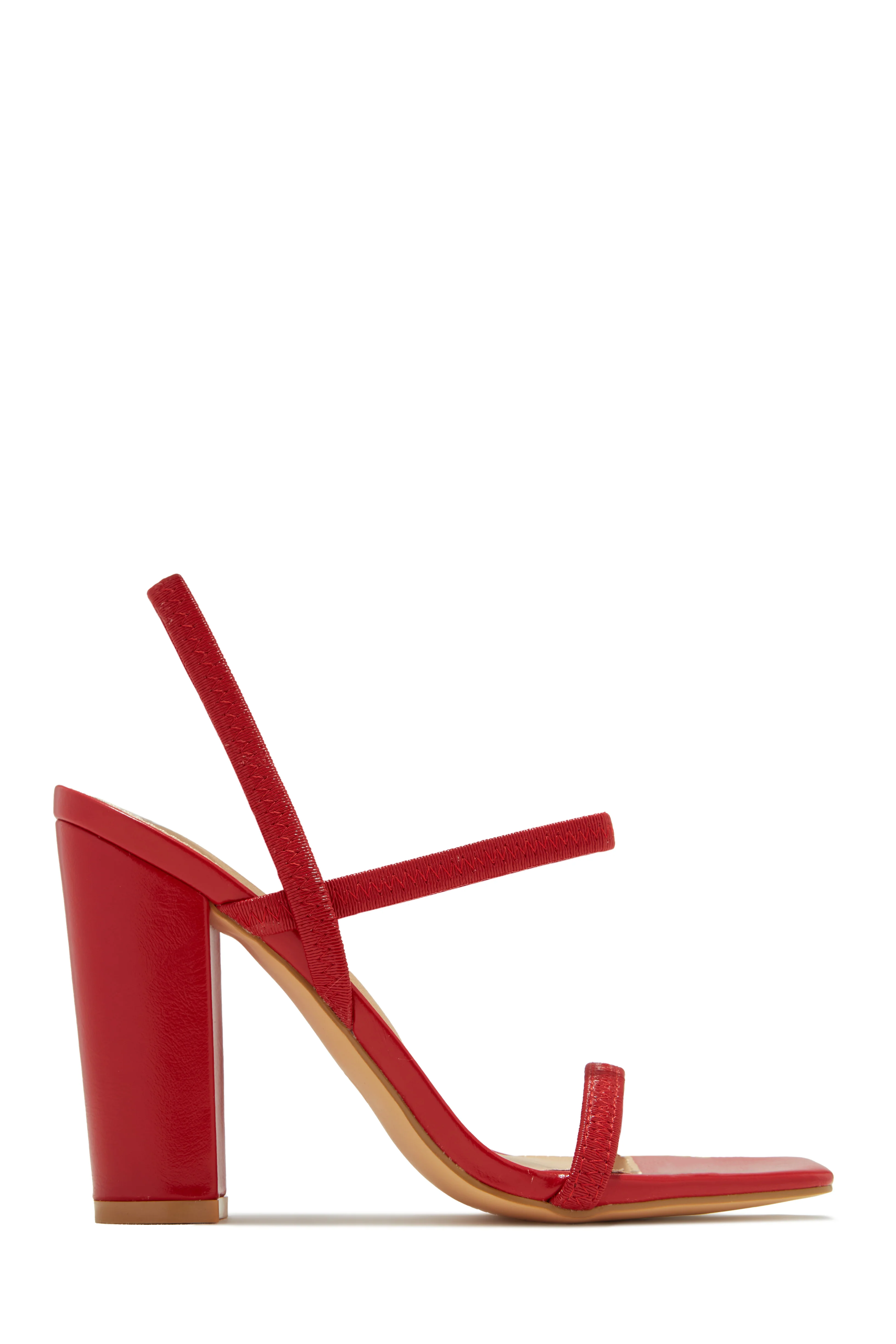 Emerie Slingback Block High Heels - Coral - Image 13