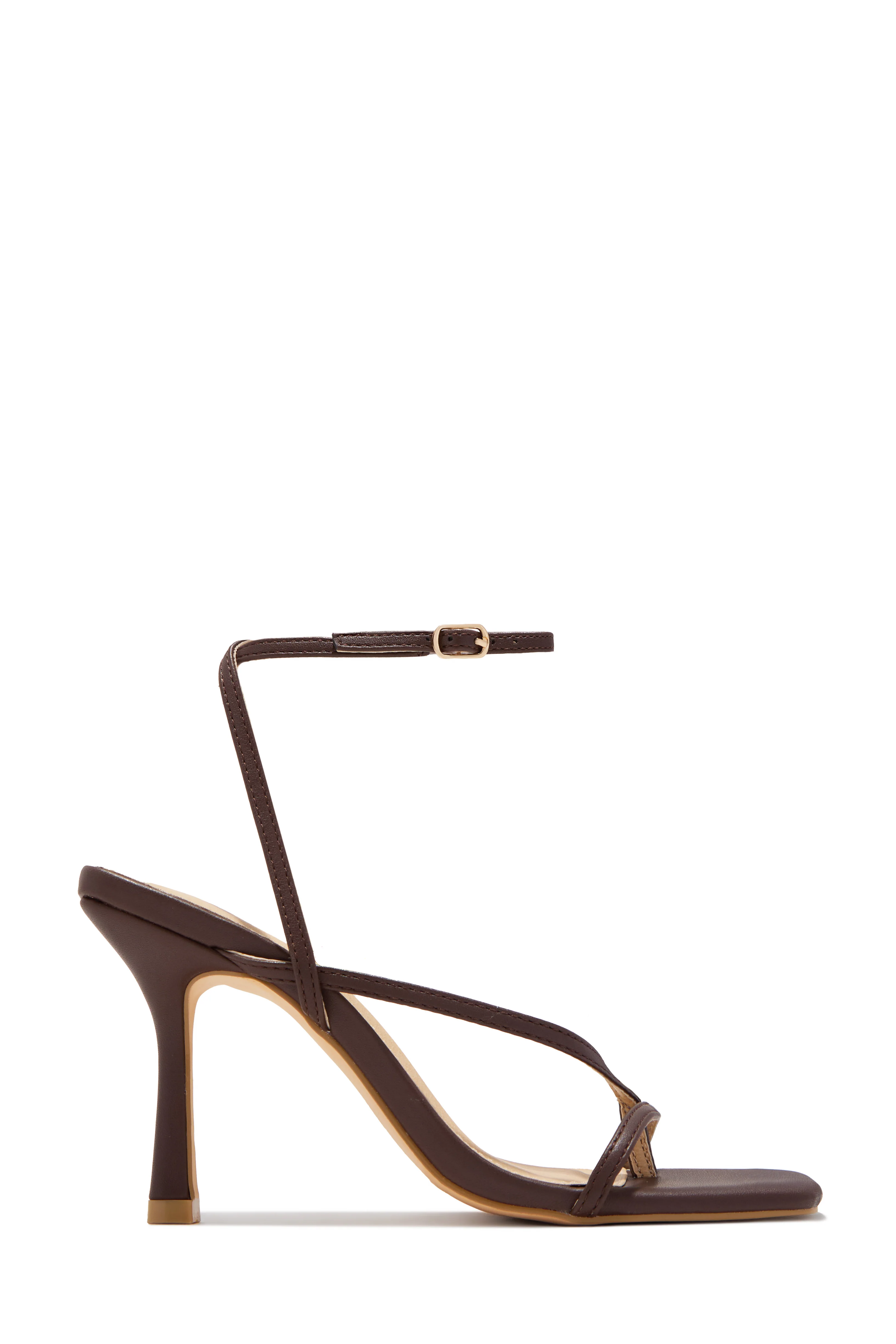 Eren Ankle Strap Heels - Brown - Image 3