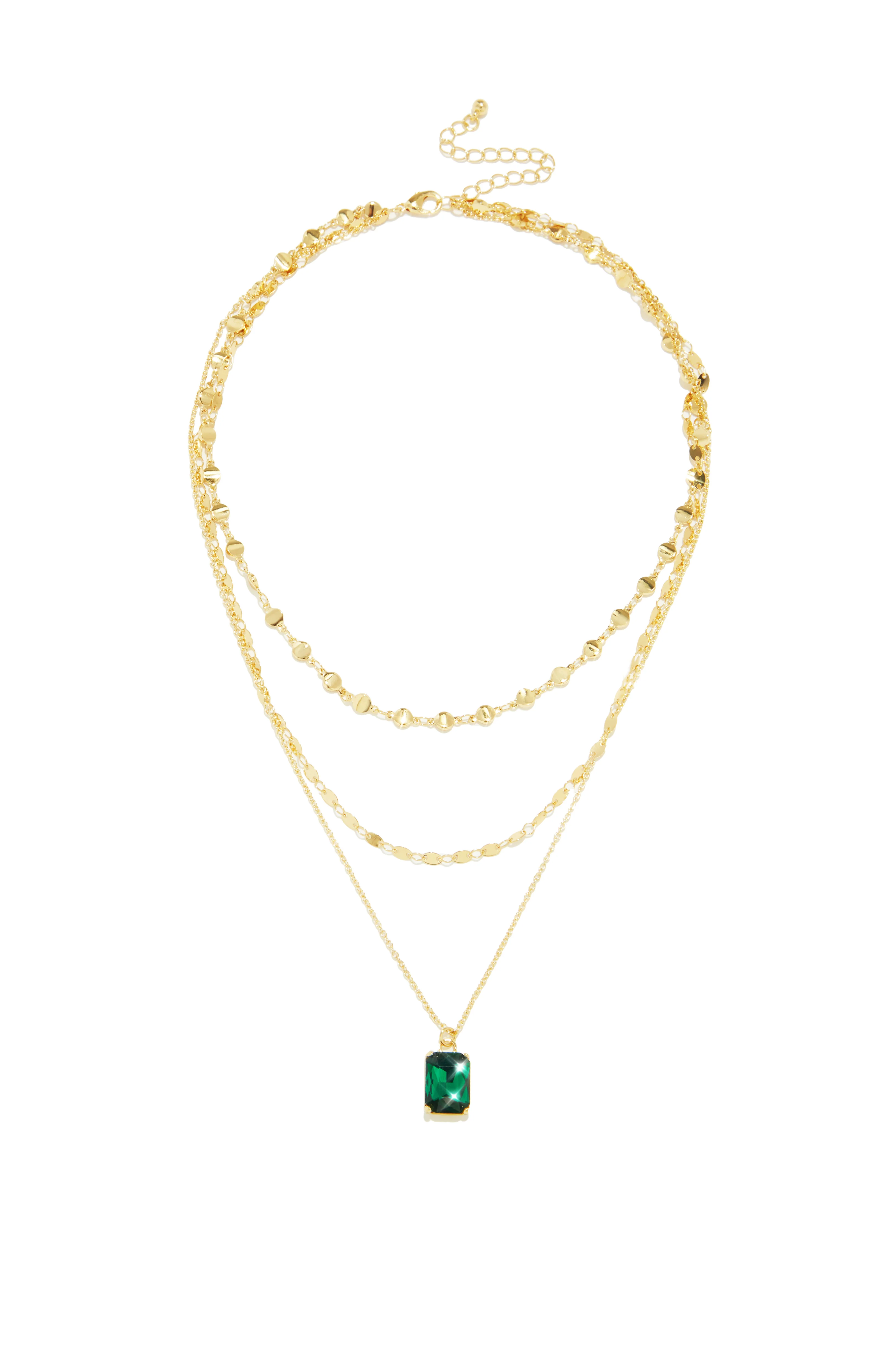 Esmeralda Layered Necklace - Gold - Image 5