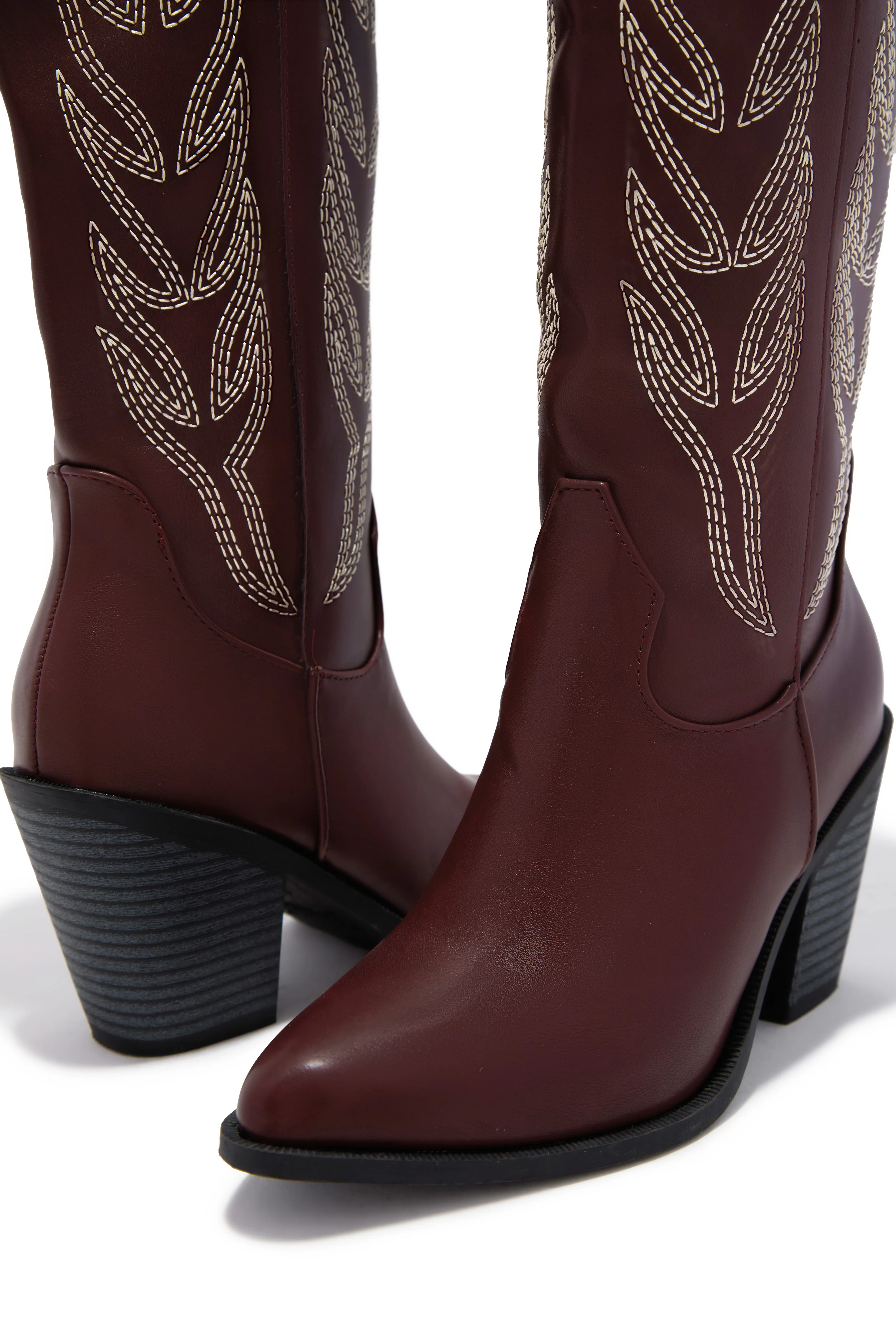 Exclusive Performance Cowgirl Boots - Wine - Image 2