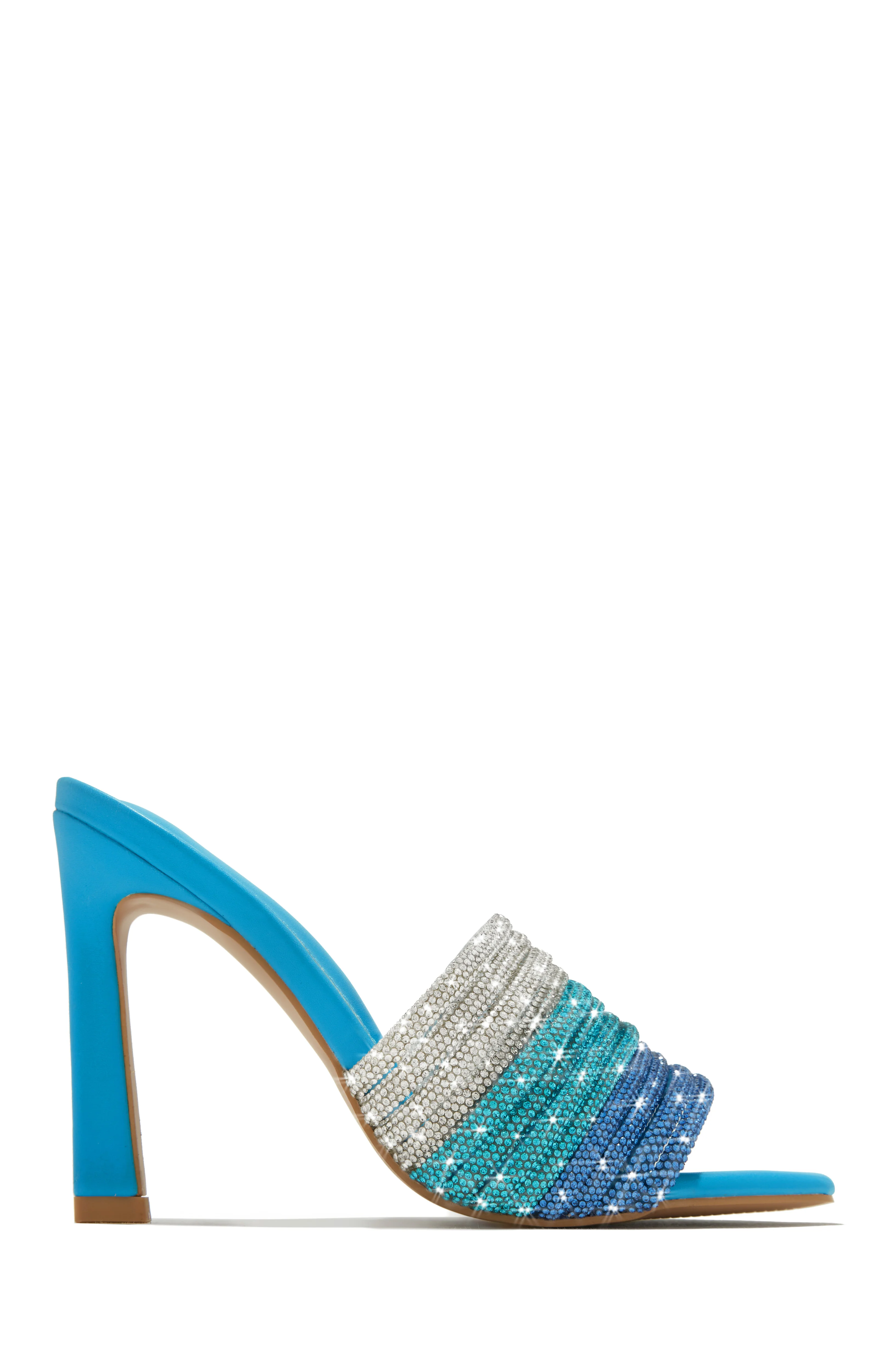Feeling Myself Embellished High Heel Mules - Nude - Image 10