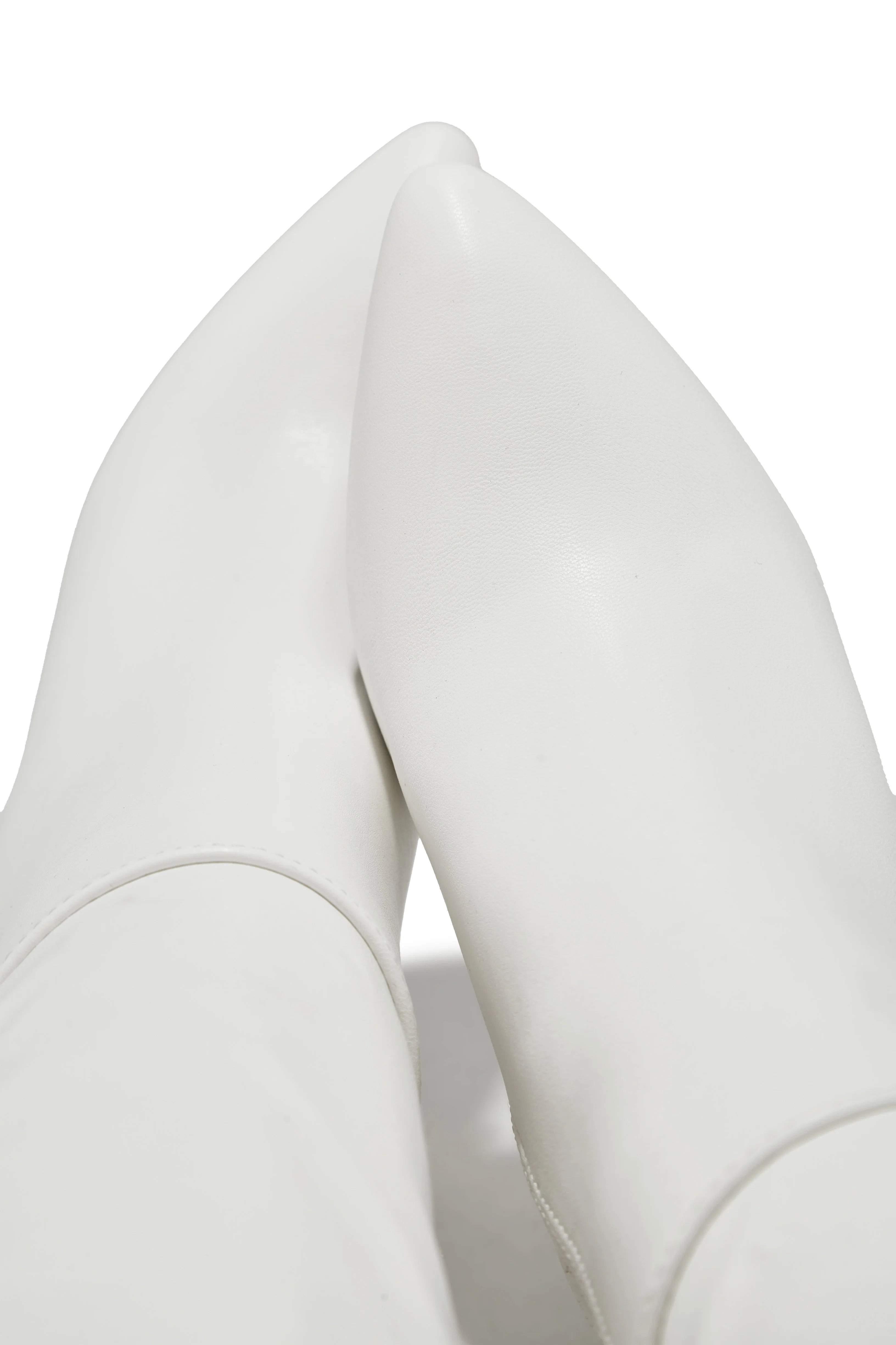 Fine Time Block Heel Knee High Boots - White - Image 5