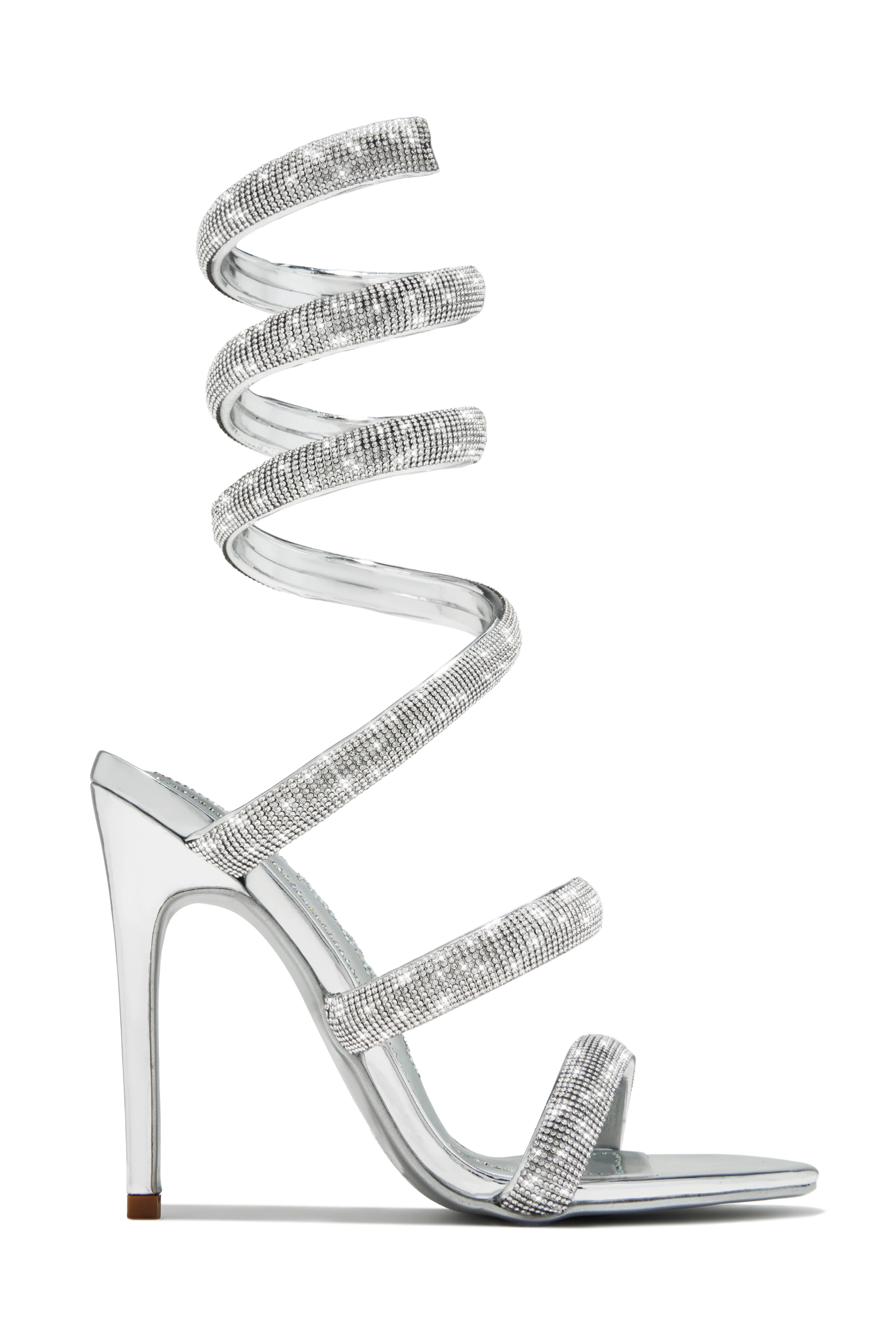 Gianna Embellished Around The Ankle Coil Heels - Pink - Image 9