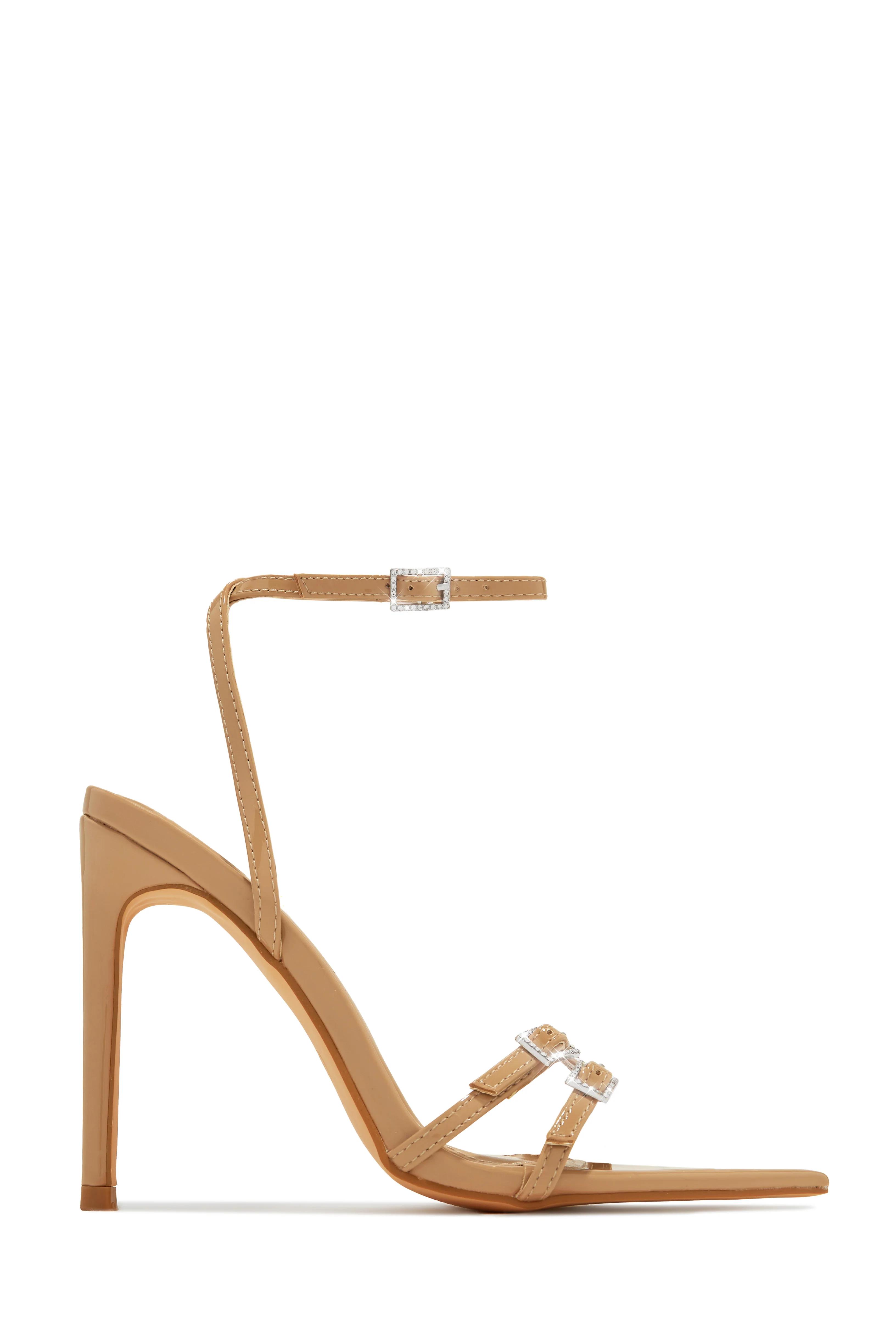 Glamorous Party Embellished High Heels - Nude - Image 6