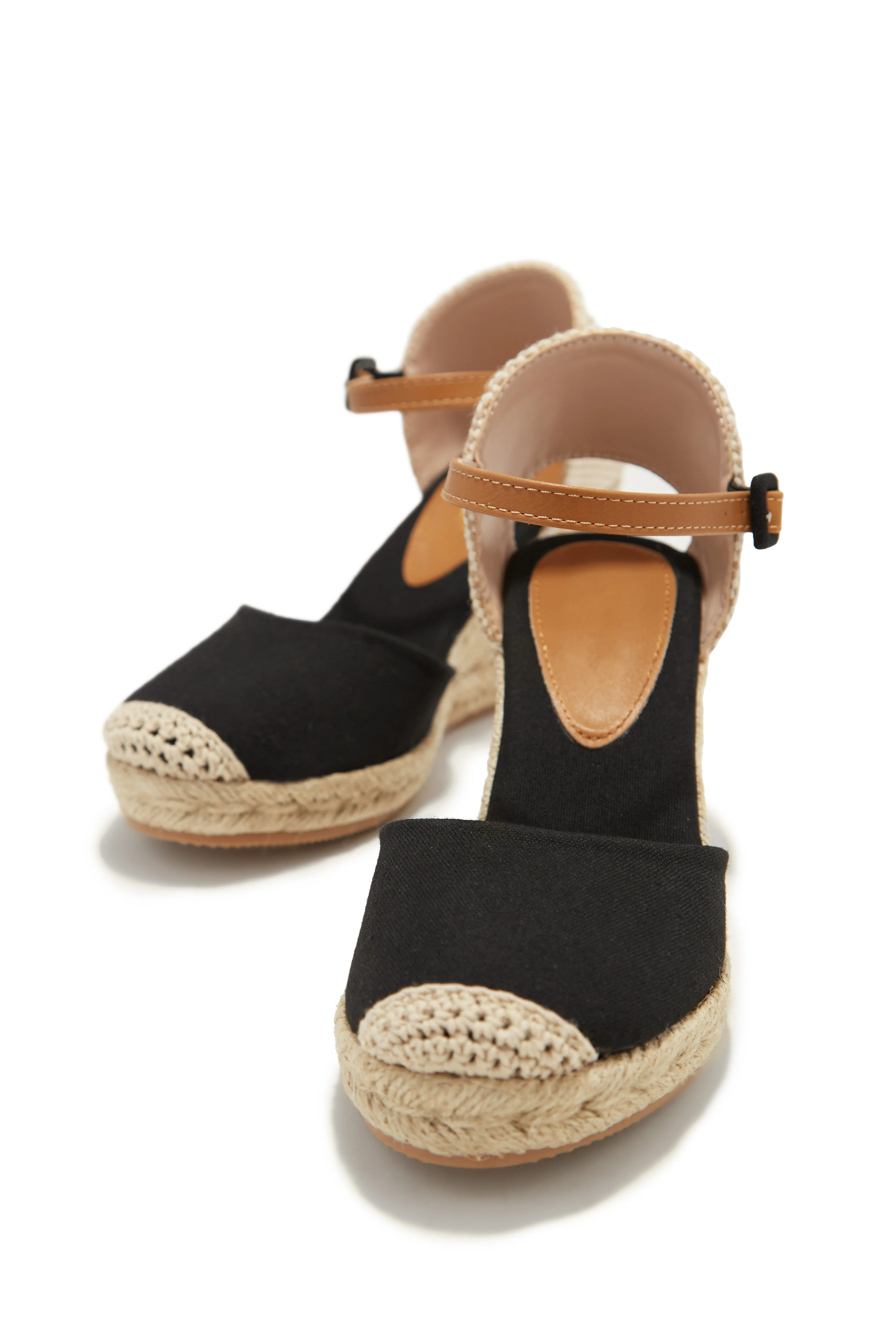 Golden Hour Espadrille Platform Wedges - Black - Image 4