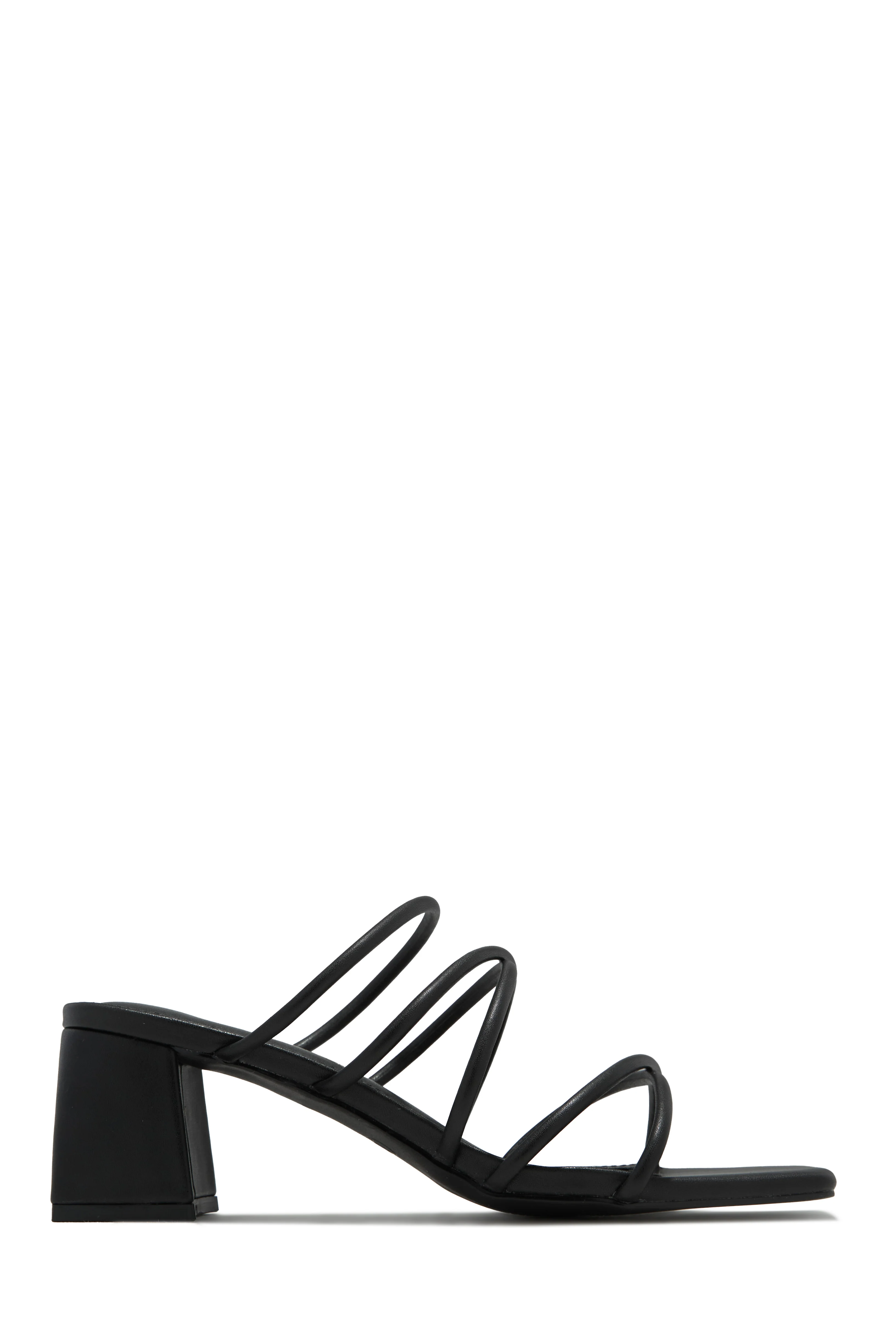 Hannah Block Mid Heel Mules - Nude - Image 6