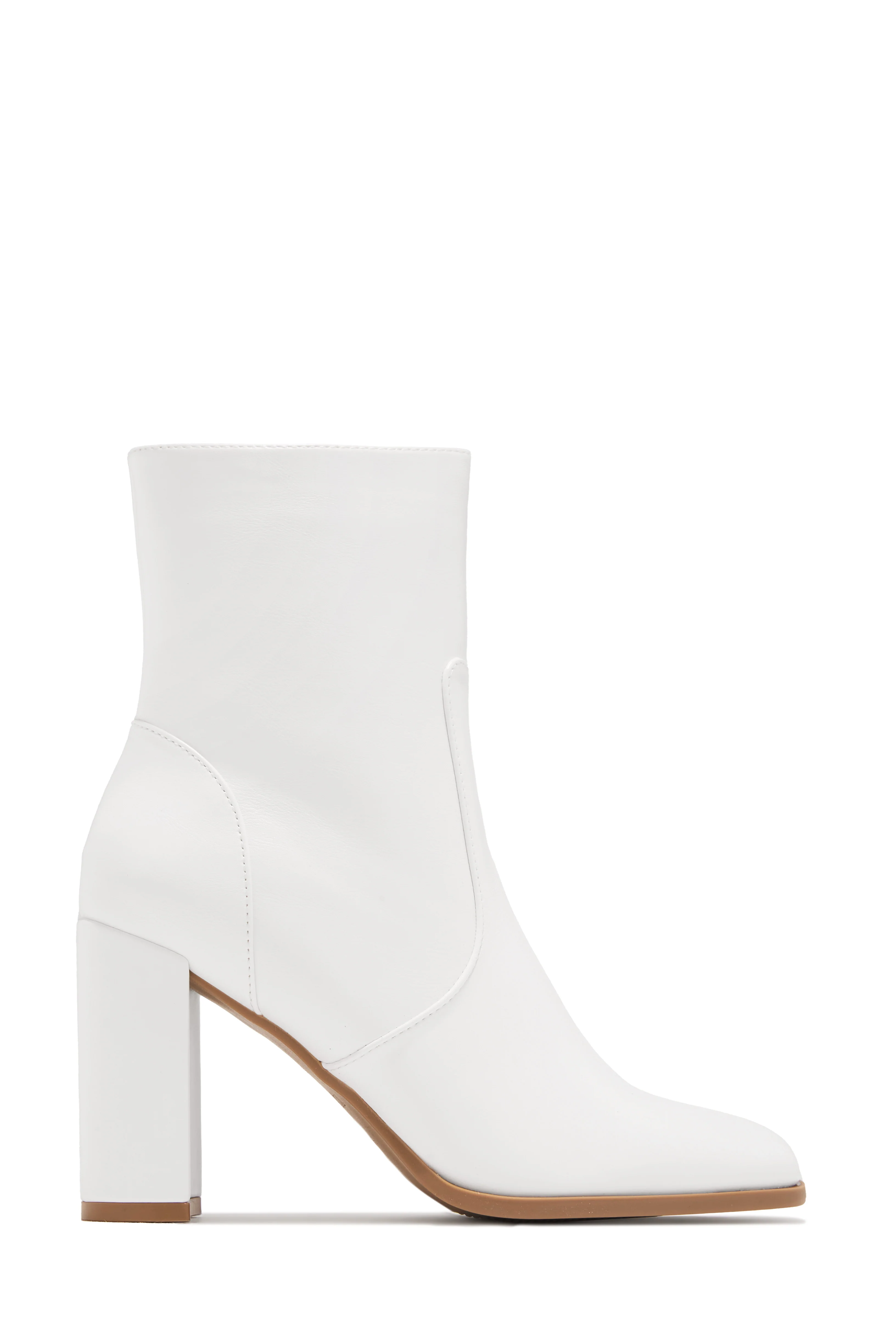 Harlow Block Heel Ankle Boot - White - Image 3