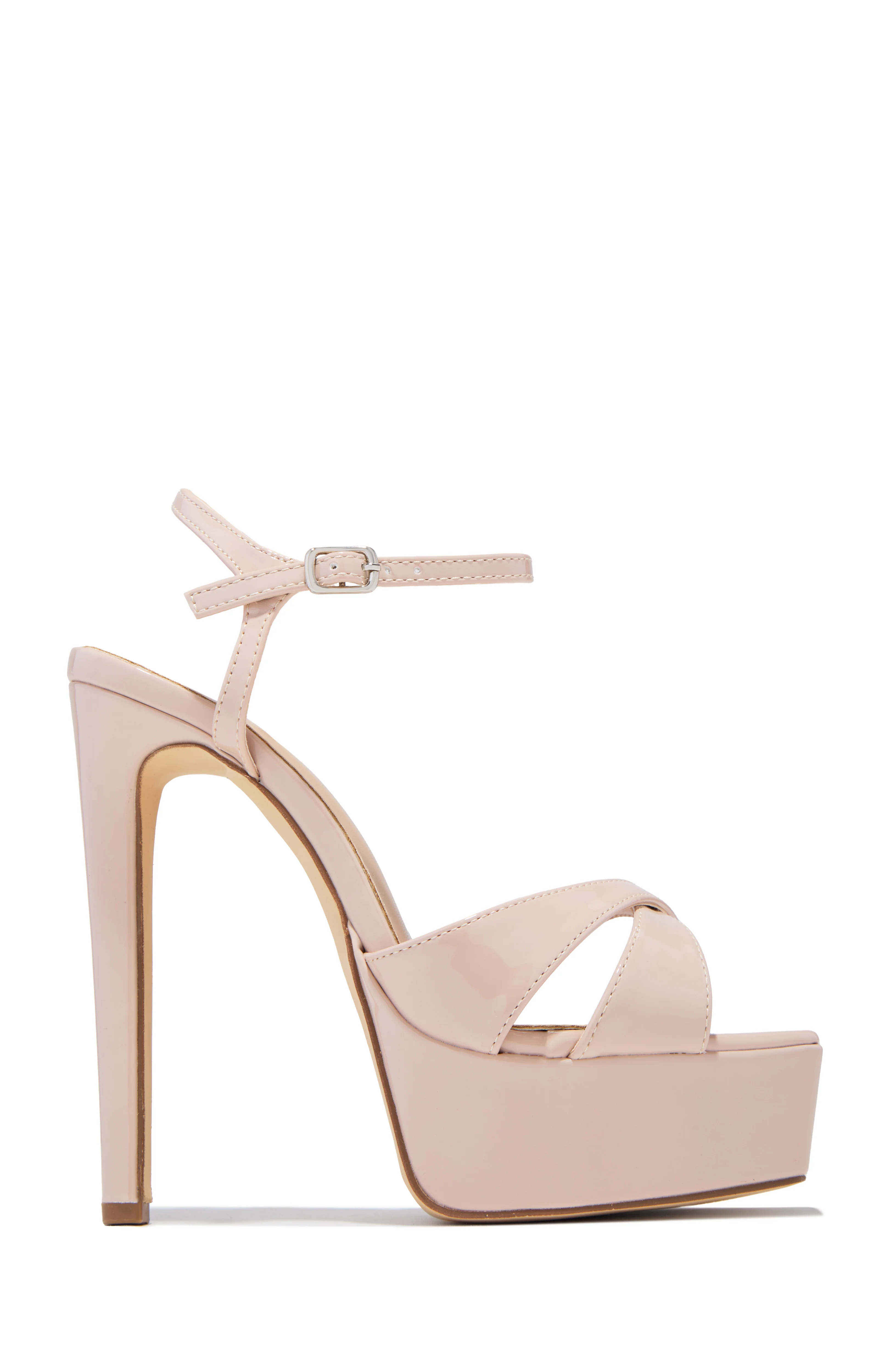 Hot Bombshell Platform High Heels - Nude - Image 3