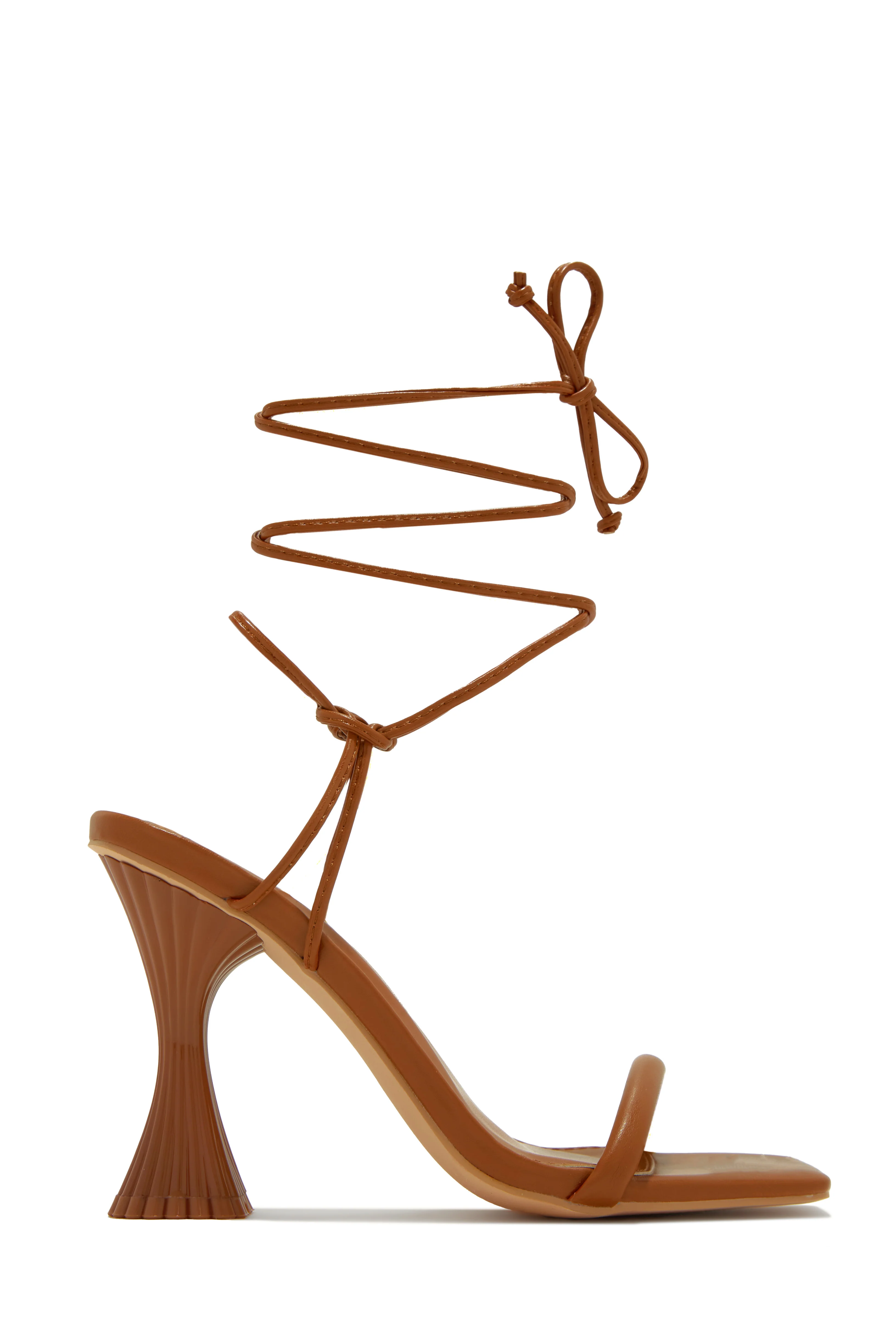 Idalia Lace Up Heels - White - Image 9