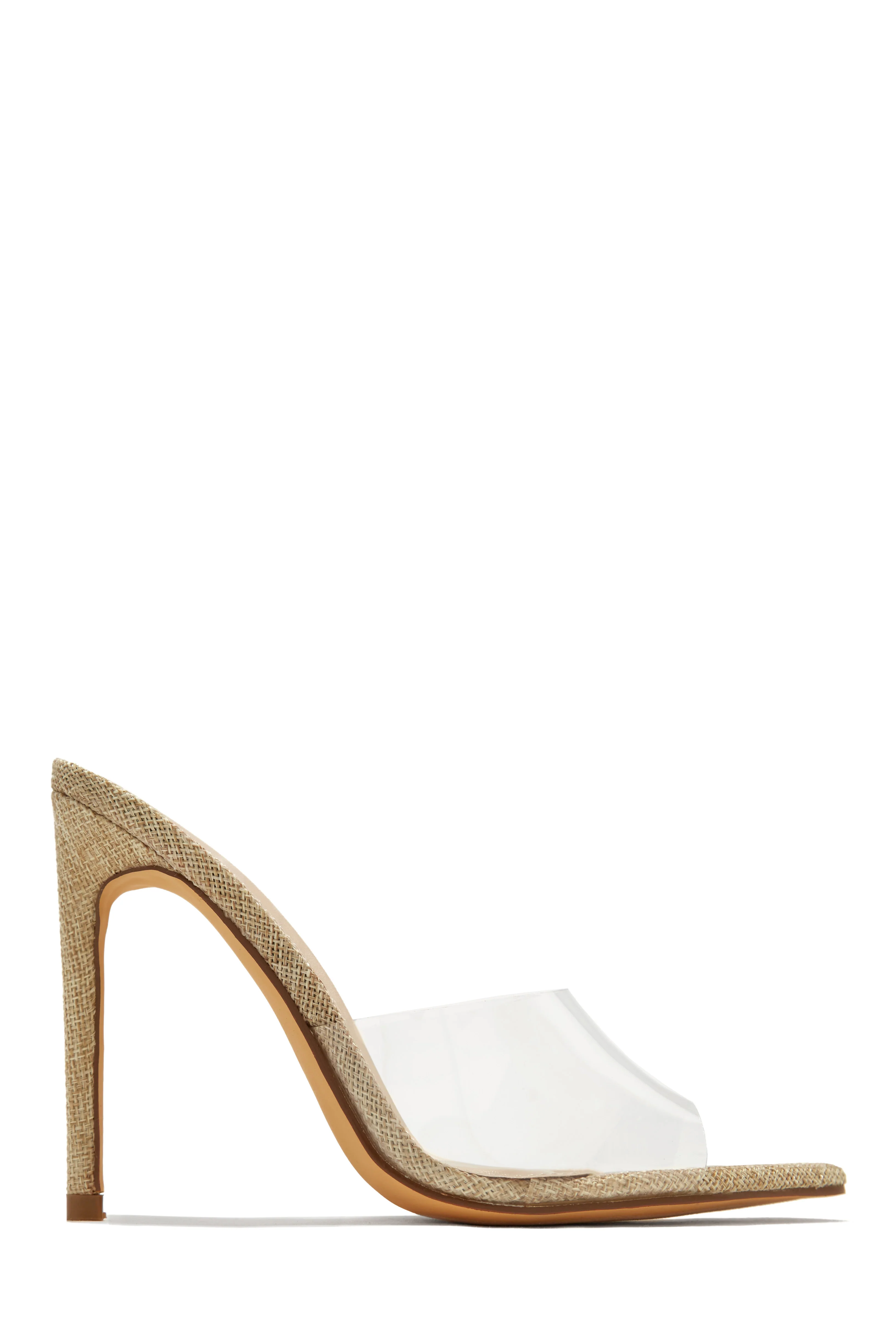Ionic Clear Strap High Heel Mules - Silver - Image 12