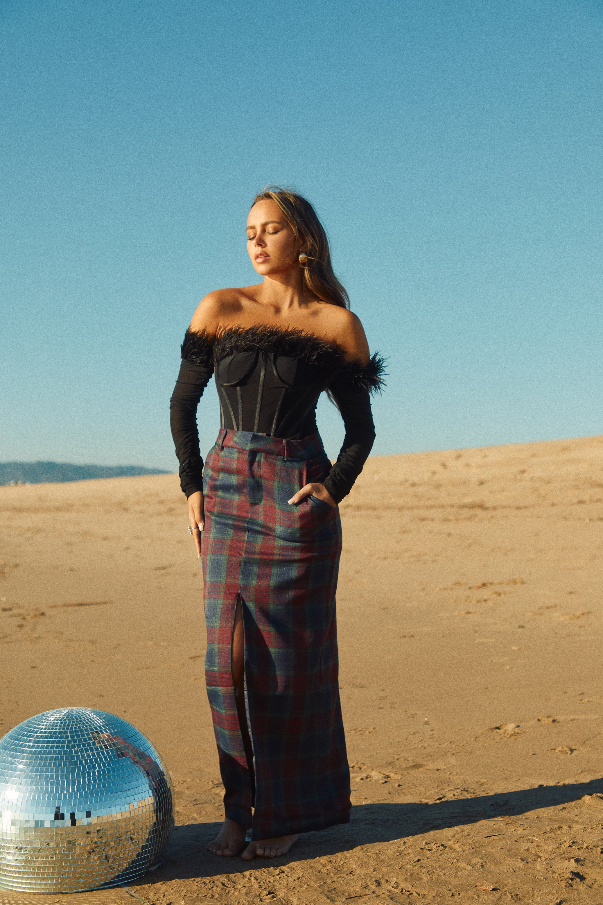 Isabela Maxi Plaid Skirt - Multi - Image 3