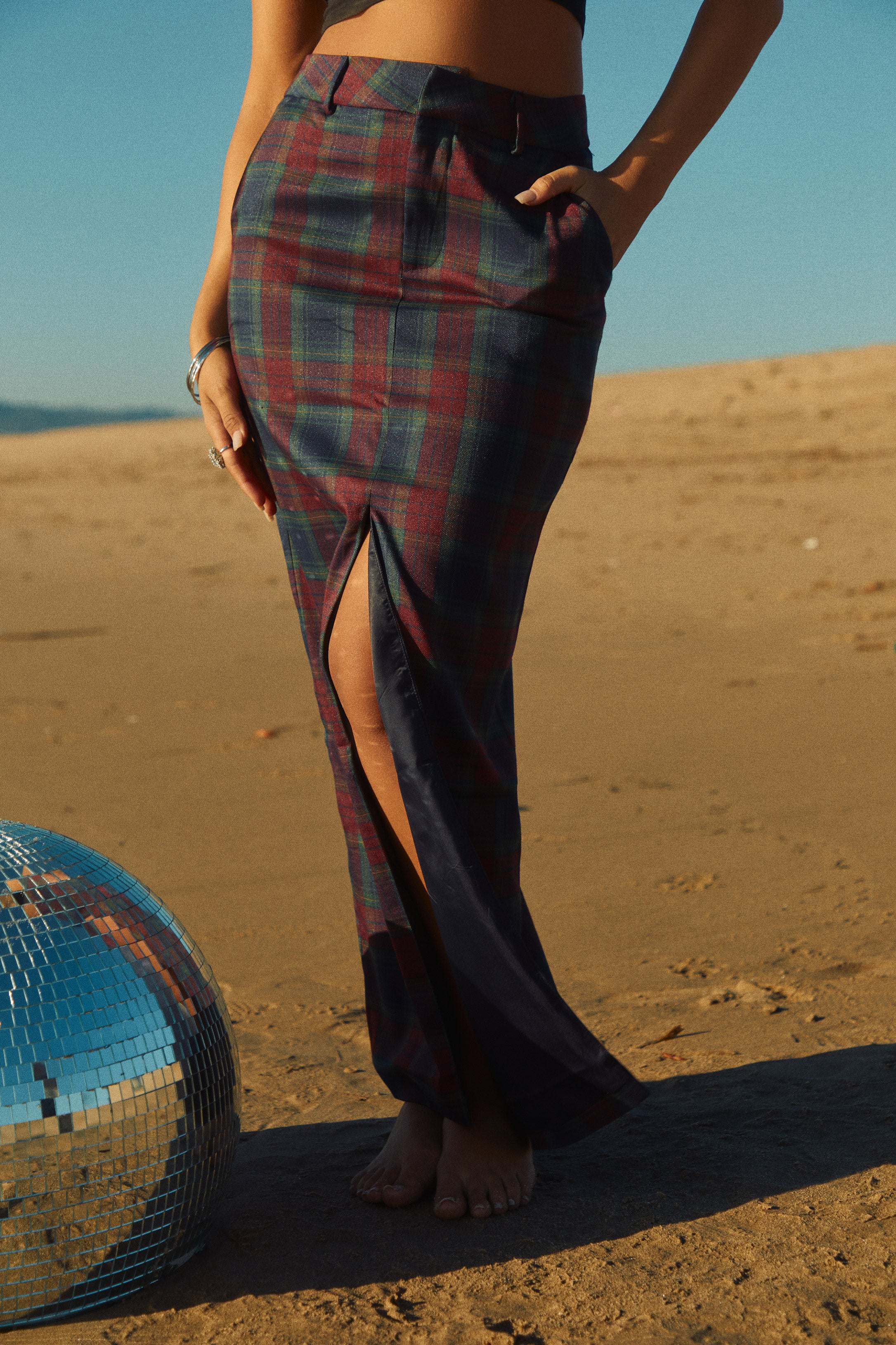 Isabela Maxi Plaid Skirt - Multi - Image 5