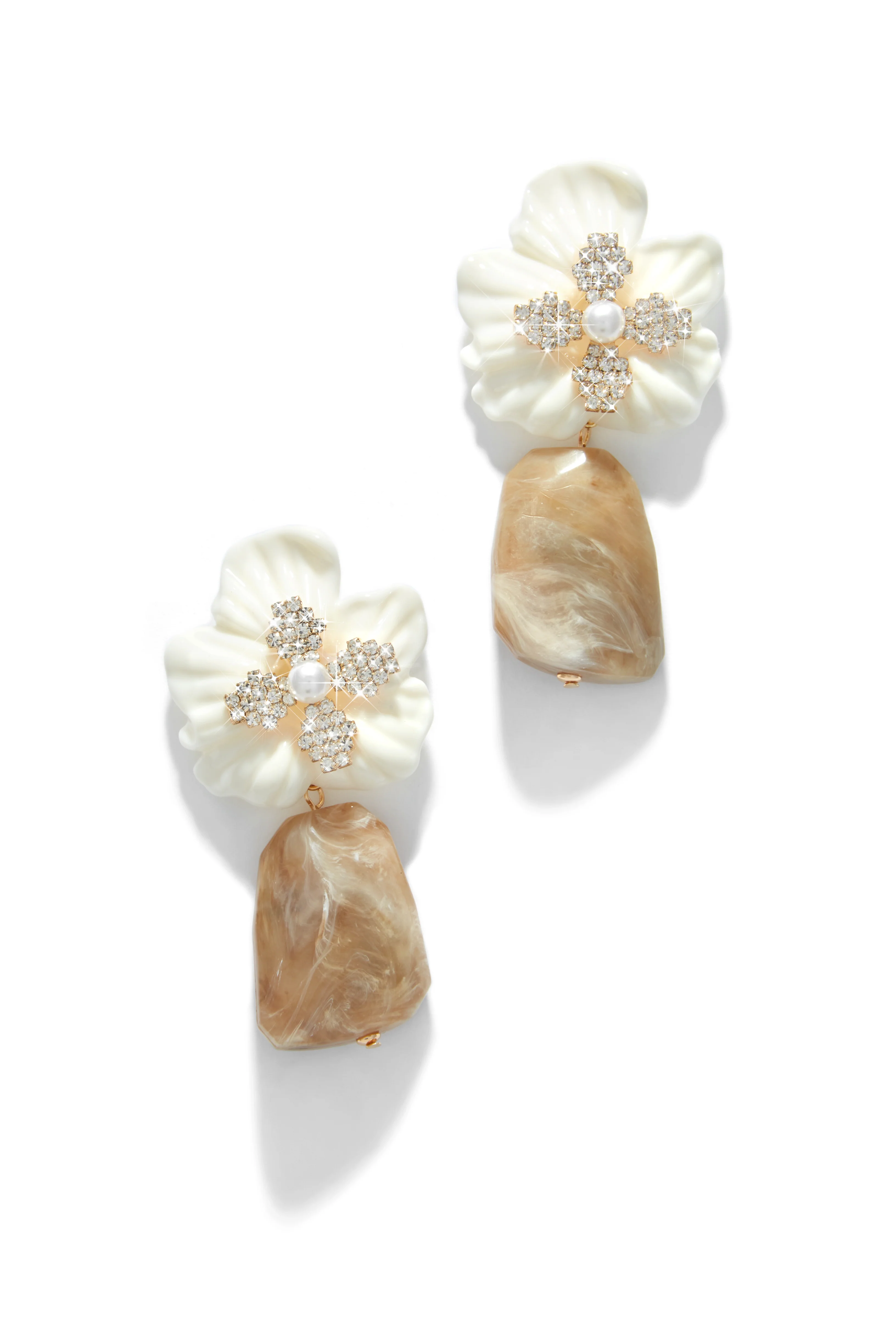 Isenia Flower Statement Earring - Nude - Image 3