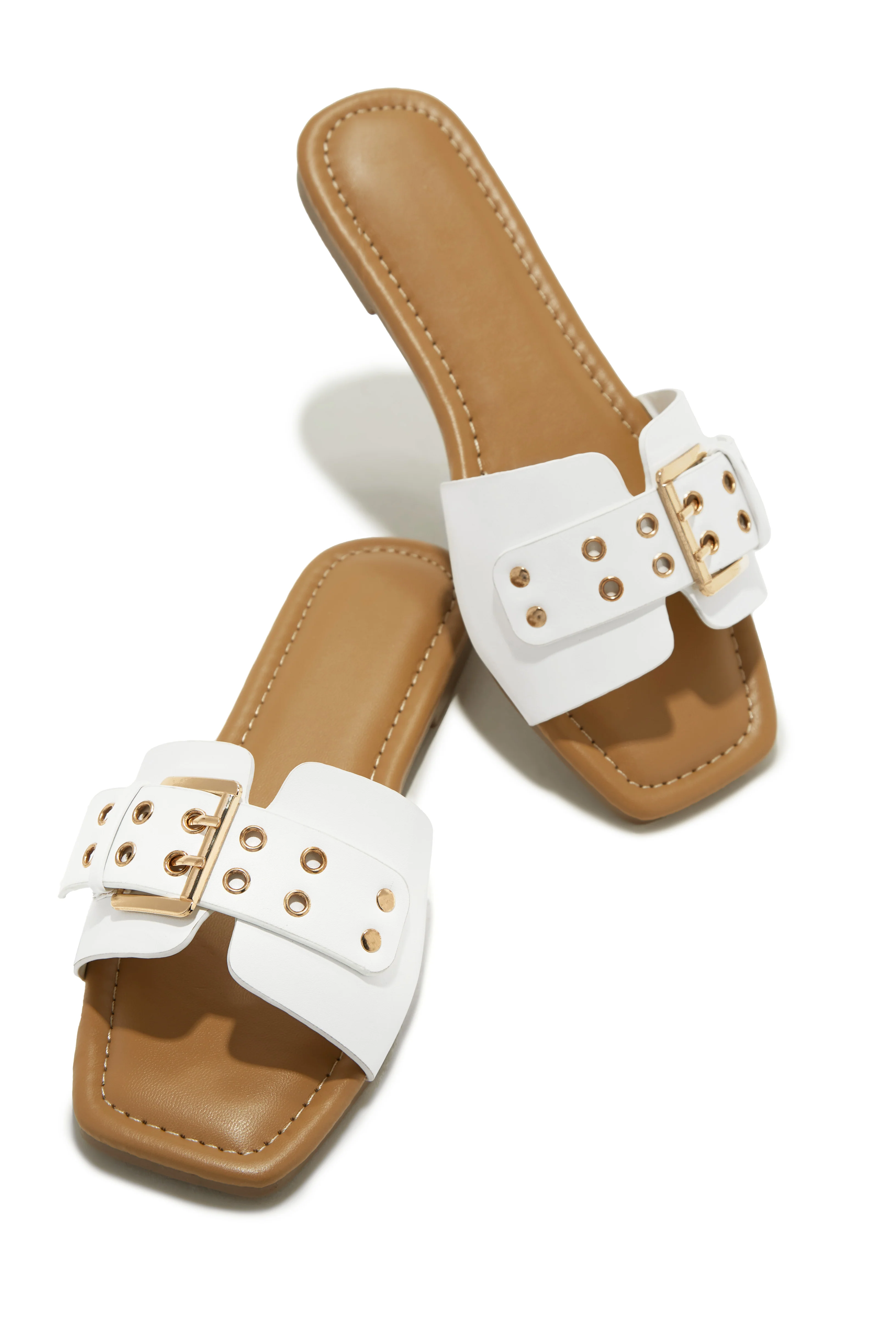 Italian Streets Flat Slip On Sandals - Black - Image 10