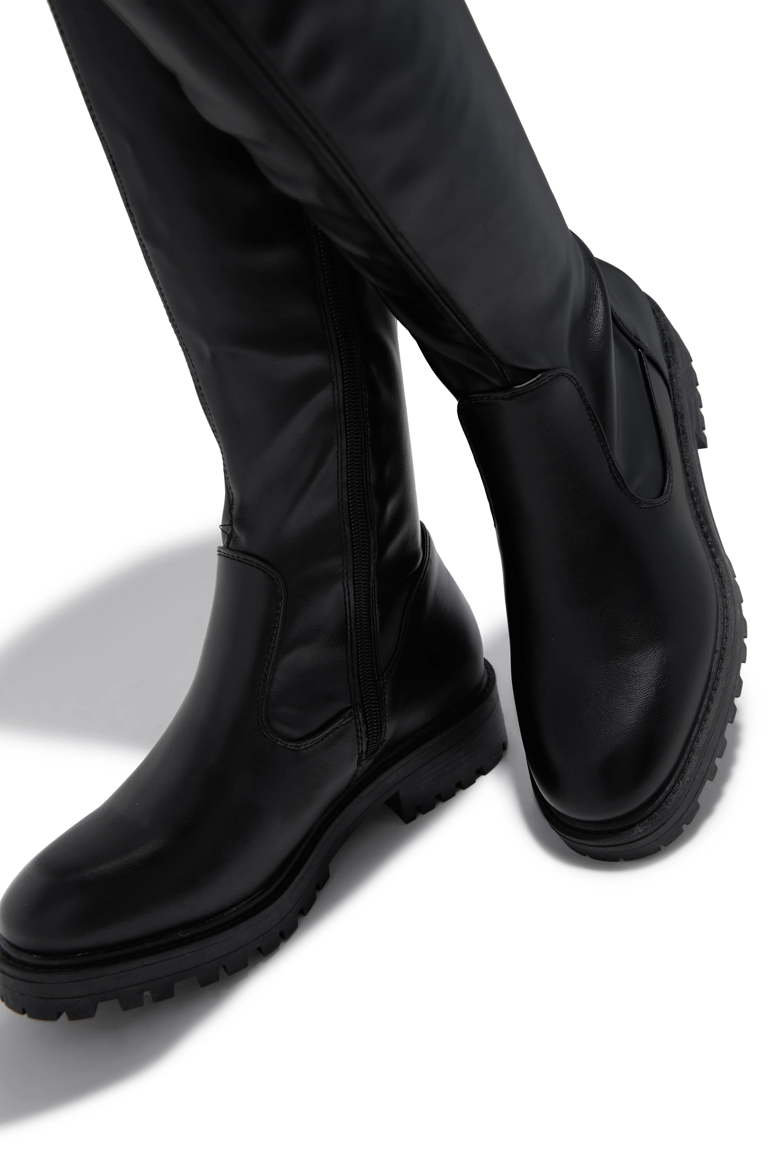 Izzy Flat Boots - Black - Image 4