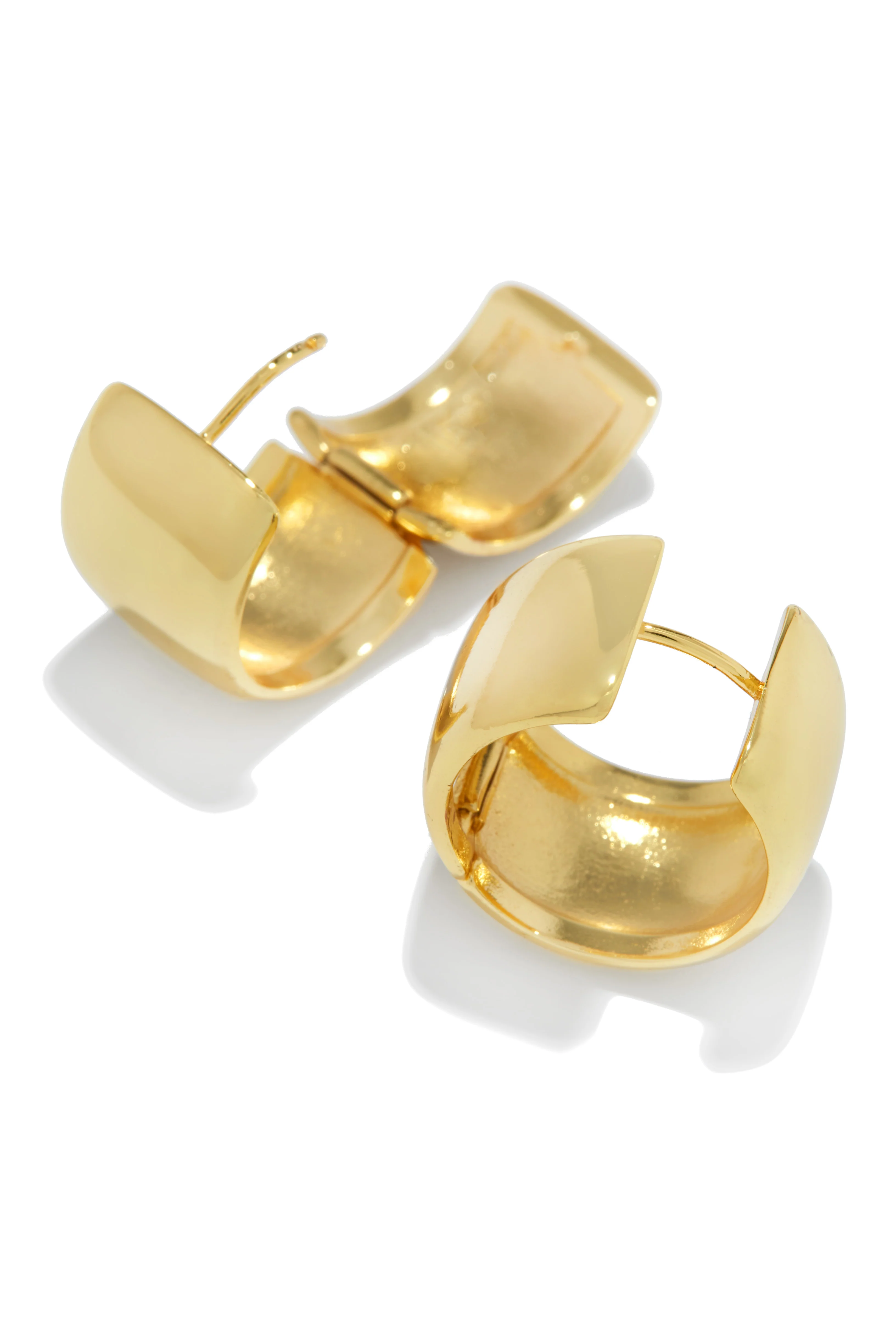Jacey Chunky Hoop Earring - Silver - Image 4