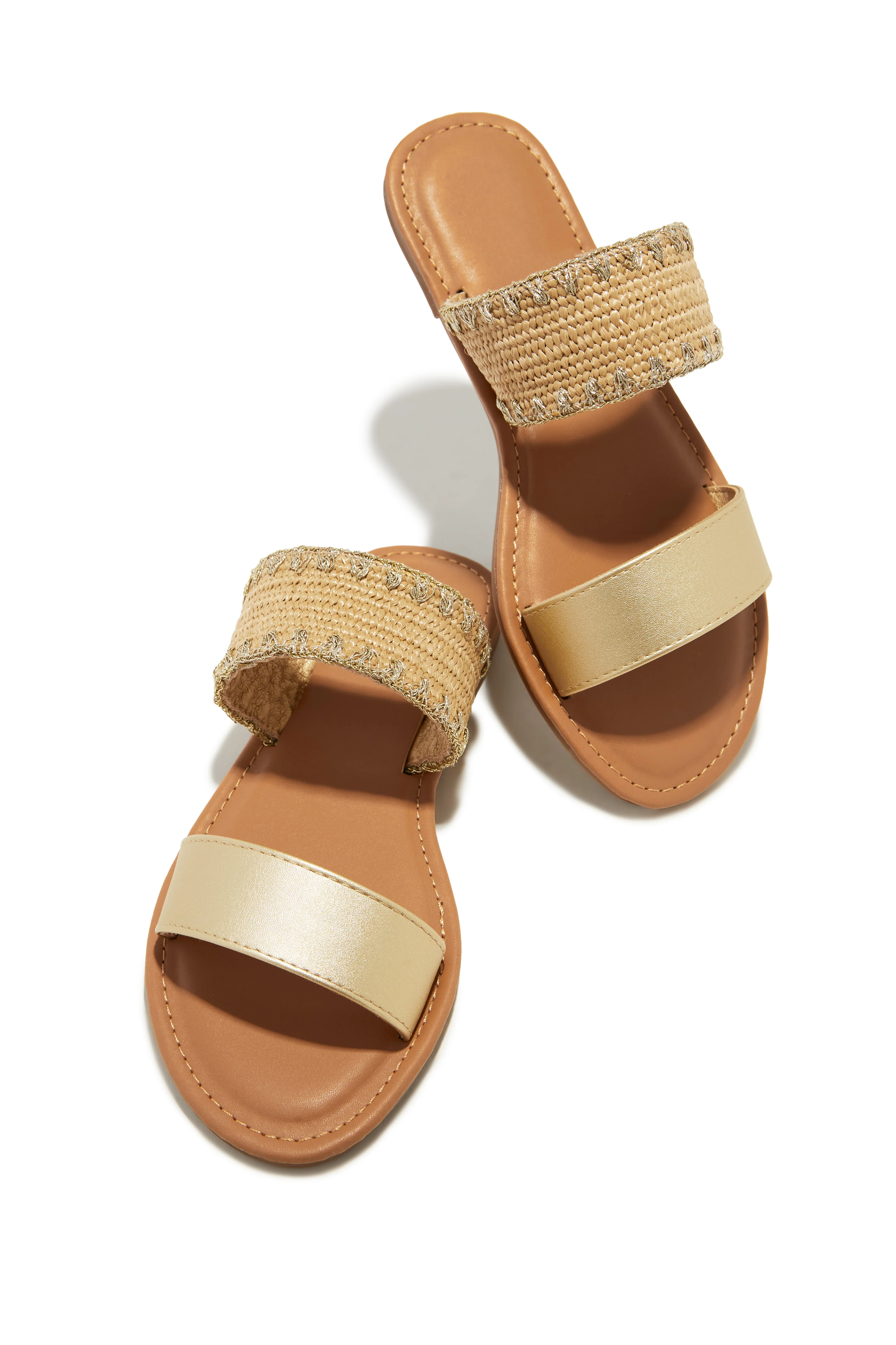 Janice Slip On Sandals - Gold - Image 7