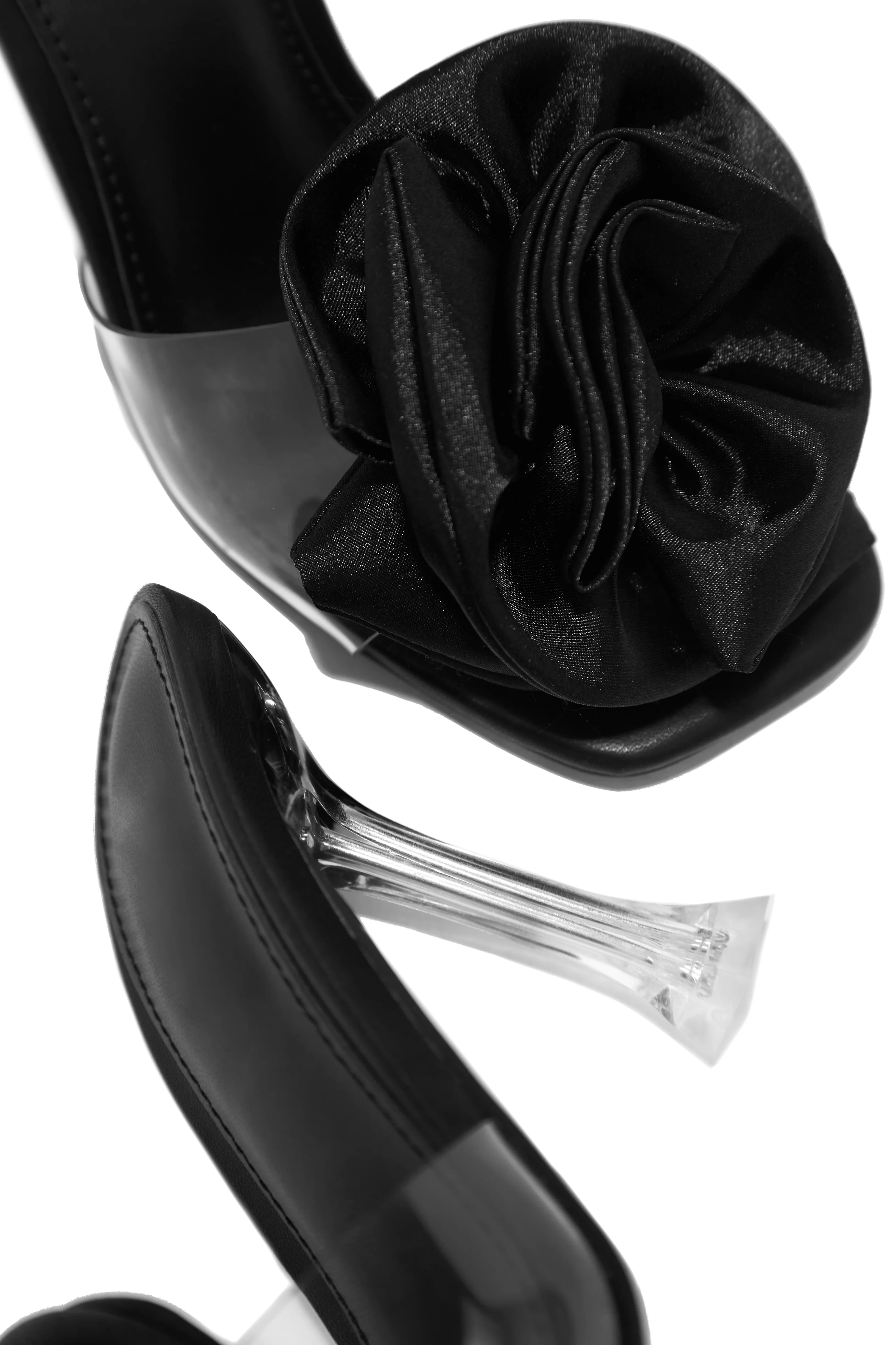 Jardine Floral Single Sole Mules - Black - Image 6