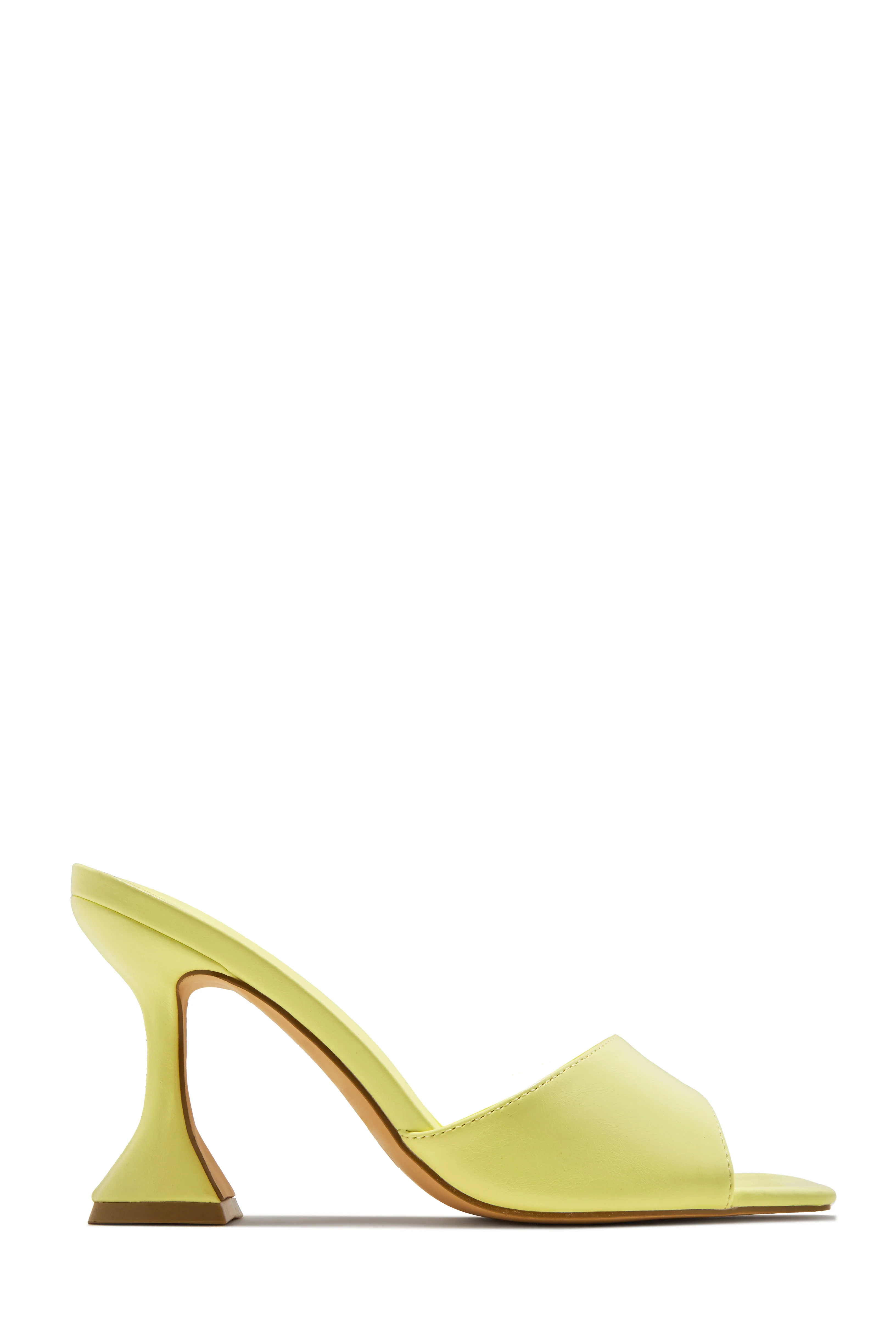 Jayne Mid Heel Mules - Yellow - Image 5