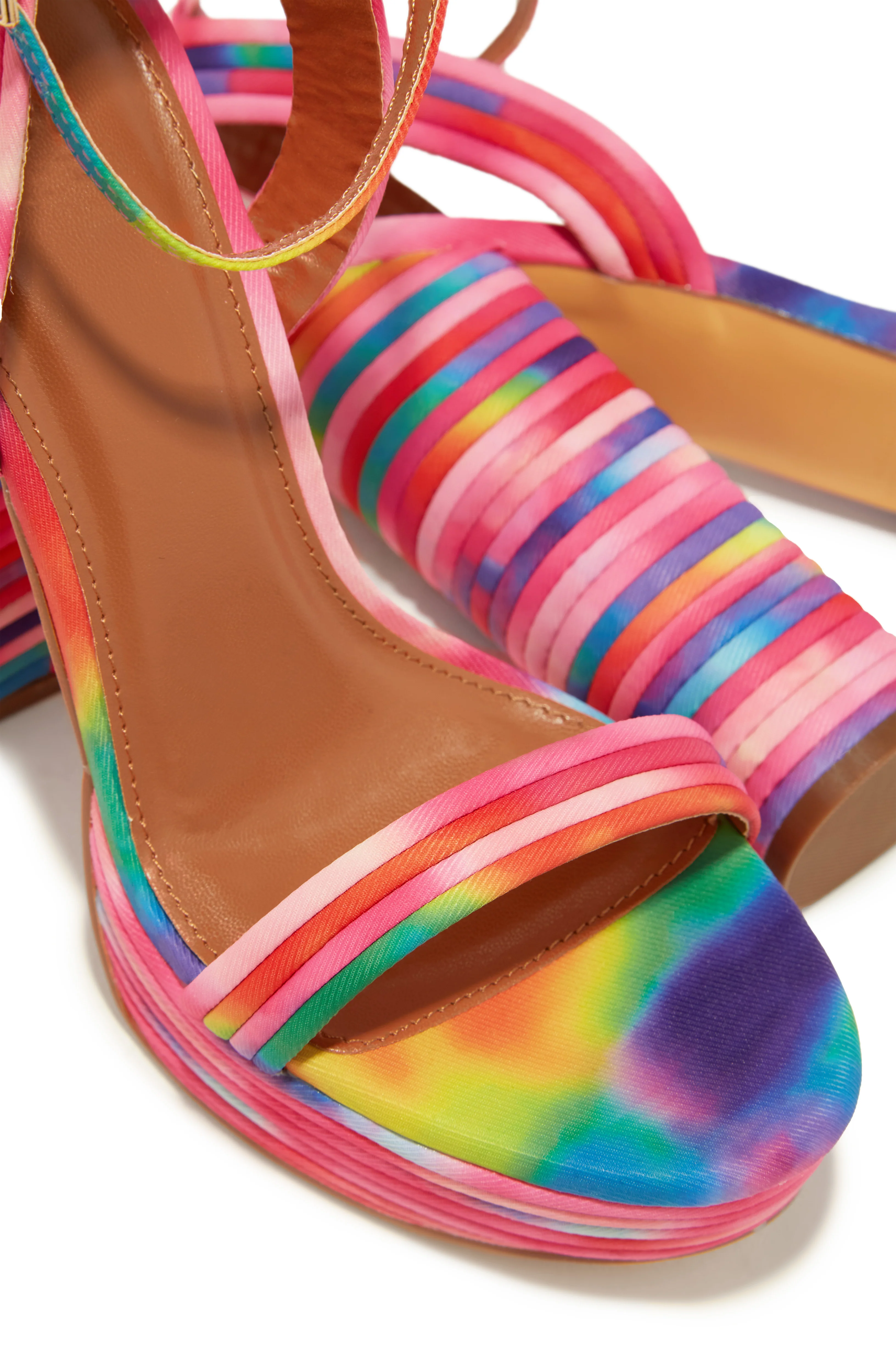 Jazzlyn Platform Block Heels - Rainbow - Image 4
