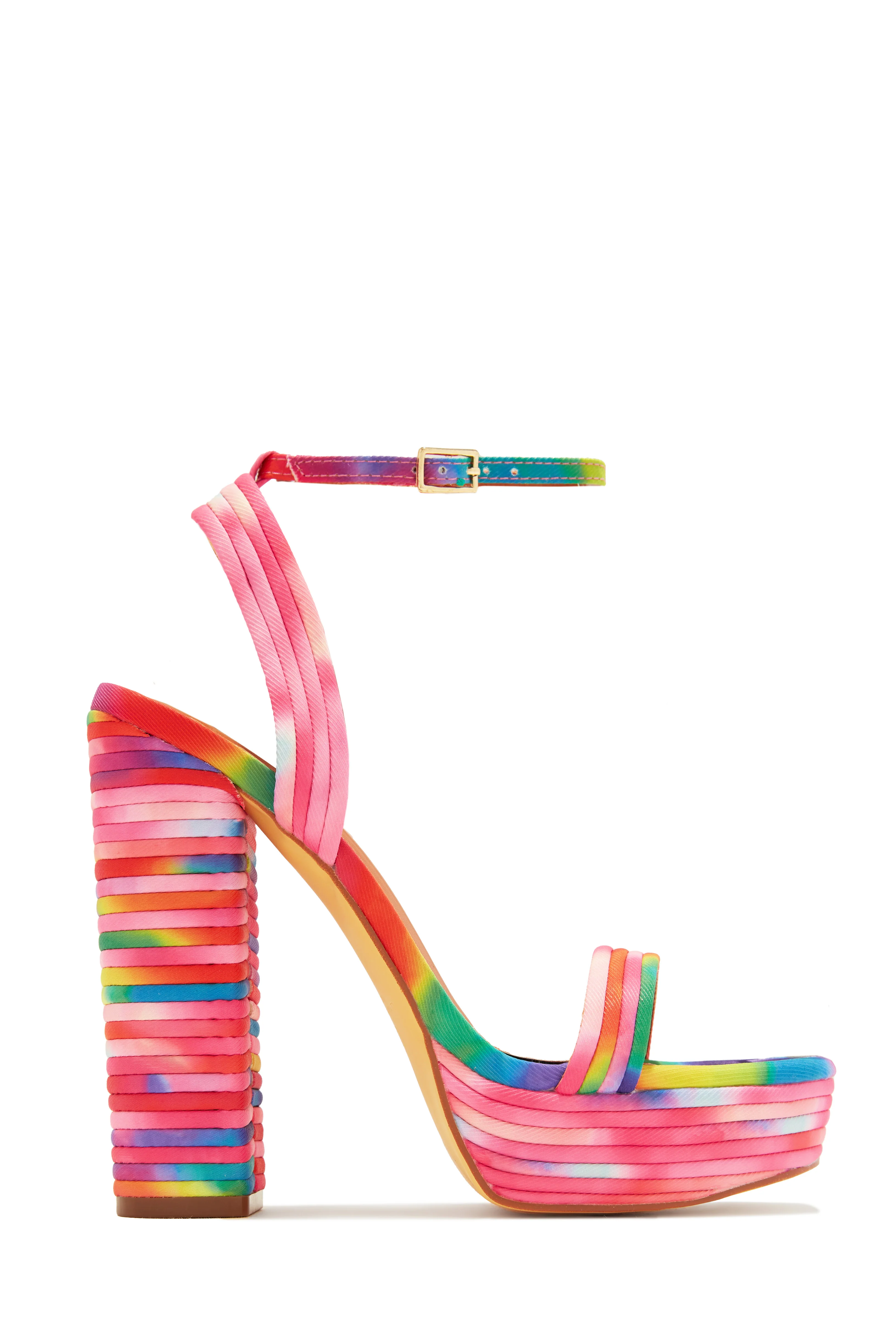 Jazzlyn Platform Block Heels - Rainbow - Image 6
