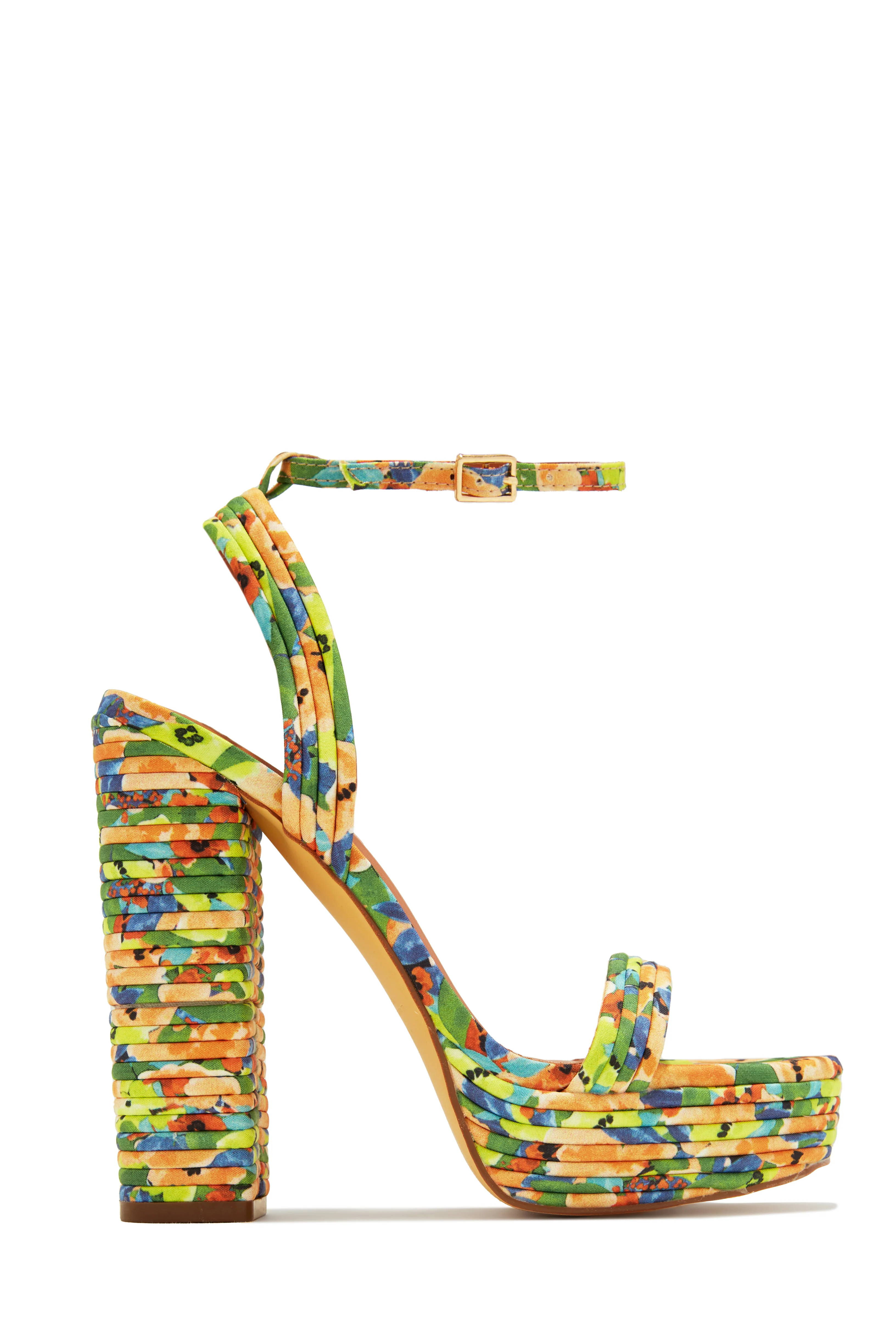 Jazzlyn Platform Block Heels - Rainbow - Image 8