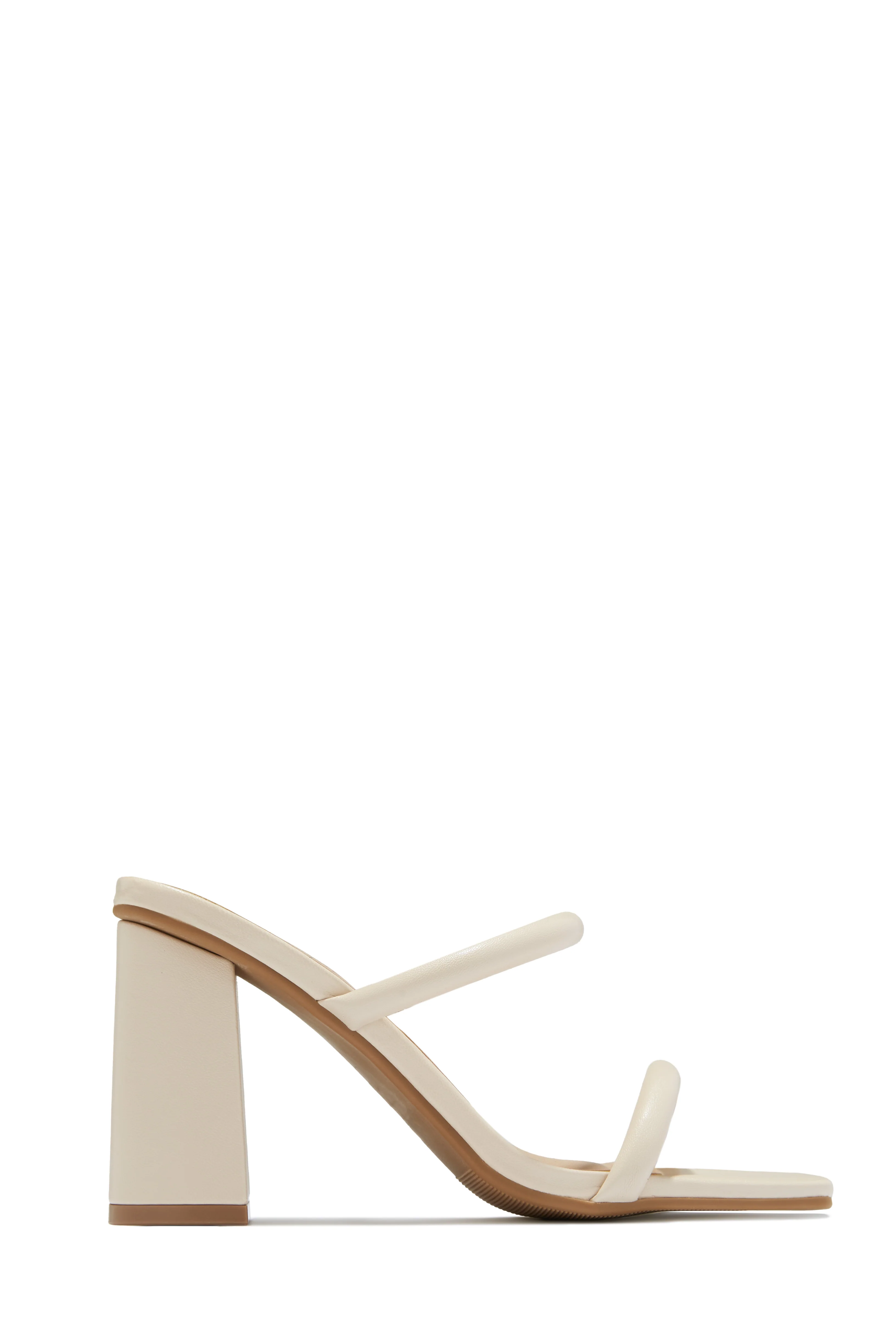 Jenna Block Heel Mules - Beige Croc - Image 11