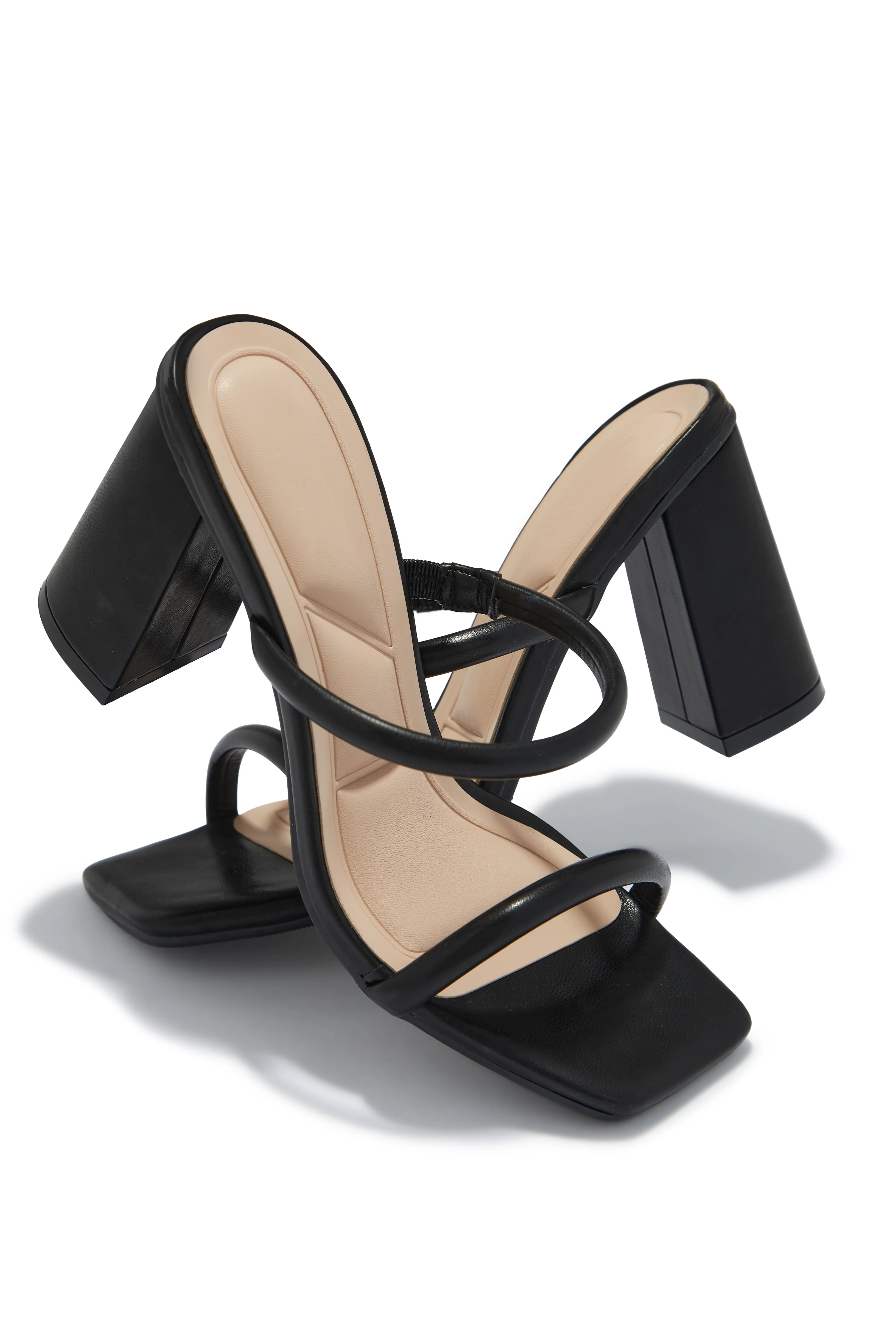 Jenna Block Heel Mules - Black - Image 2