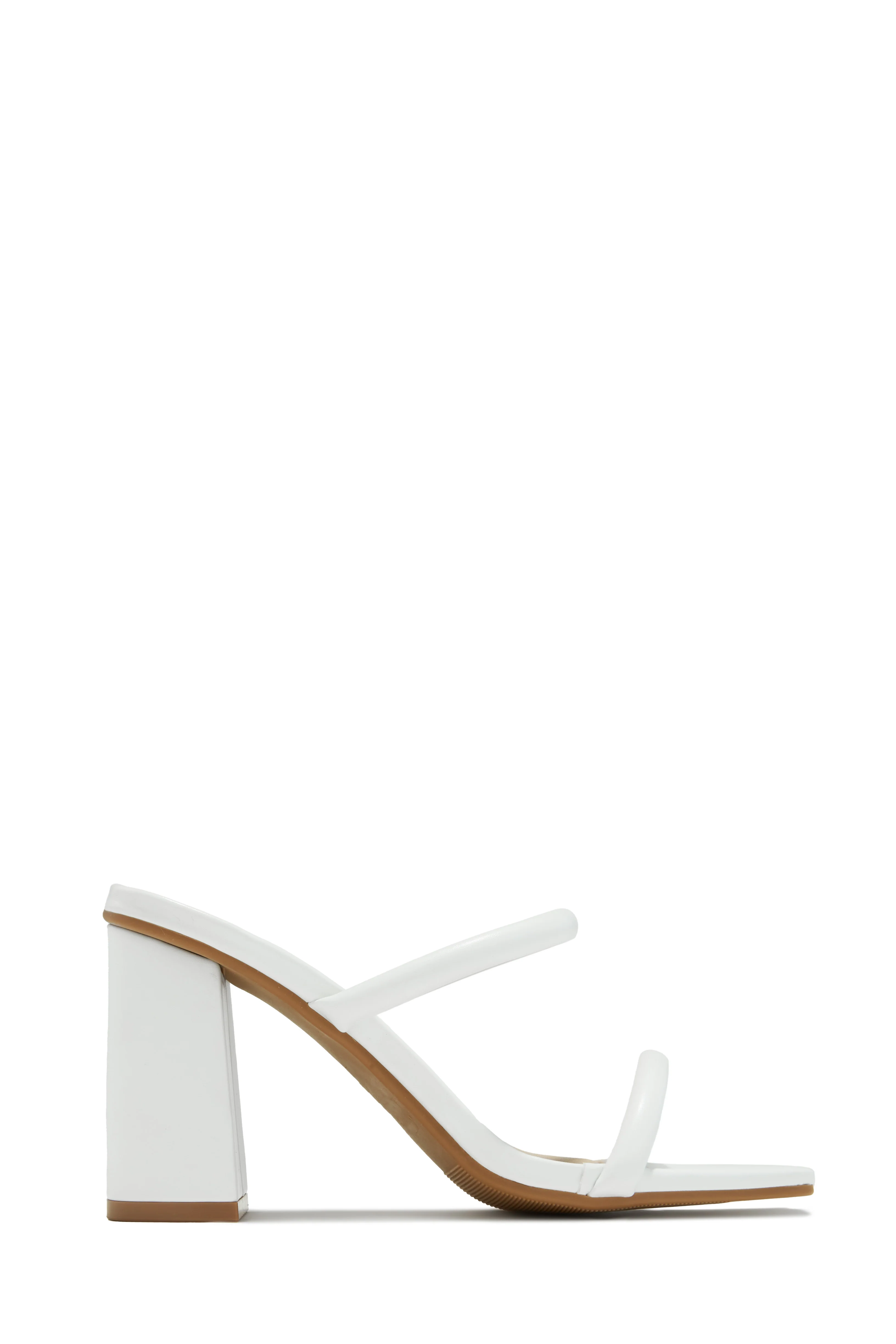 Jenna Block Heel Mules - White - Image 5