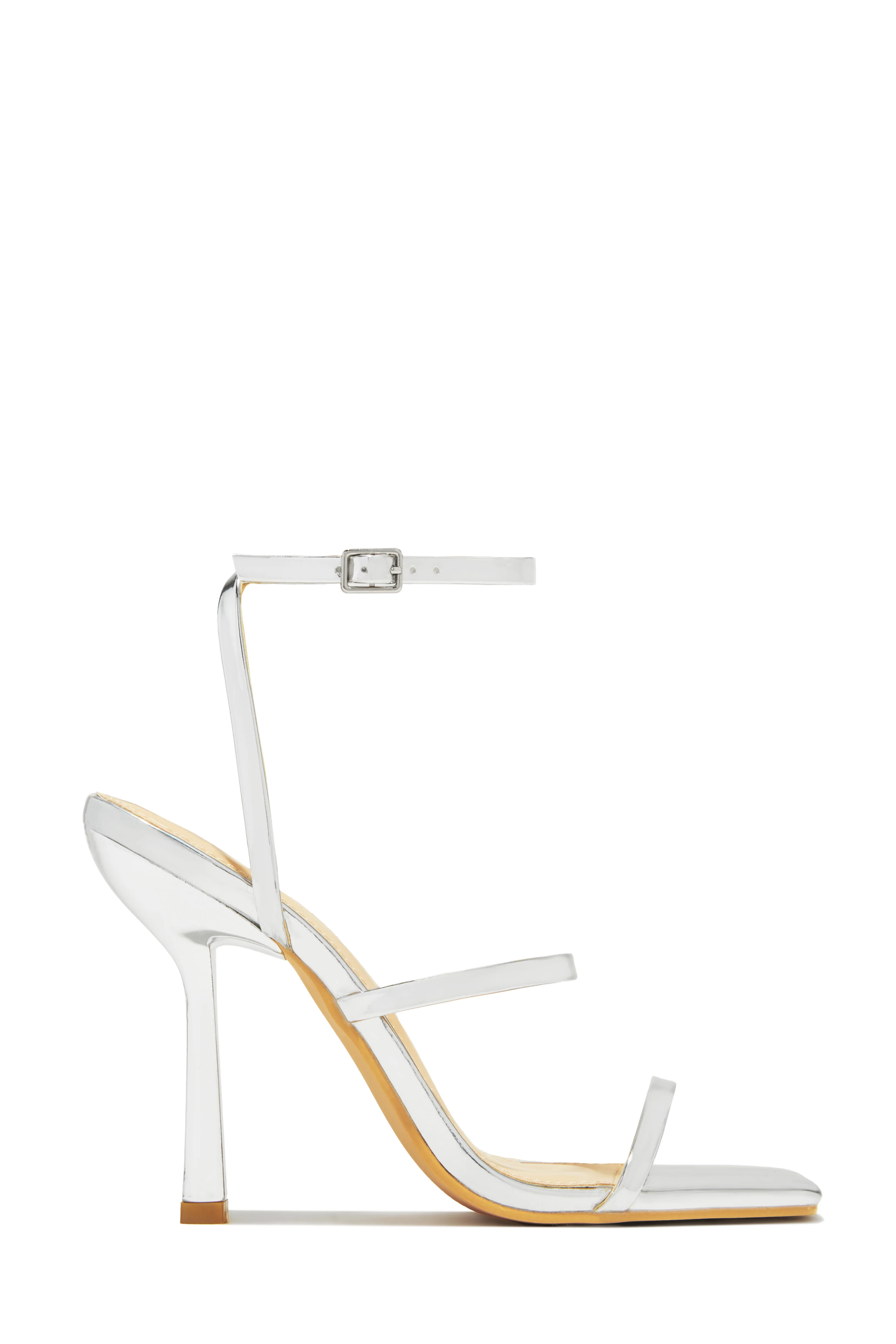 Jenny Single Sole High Heels - Silver - Image 6