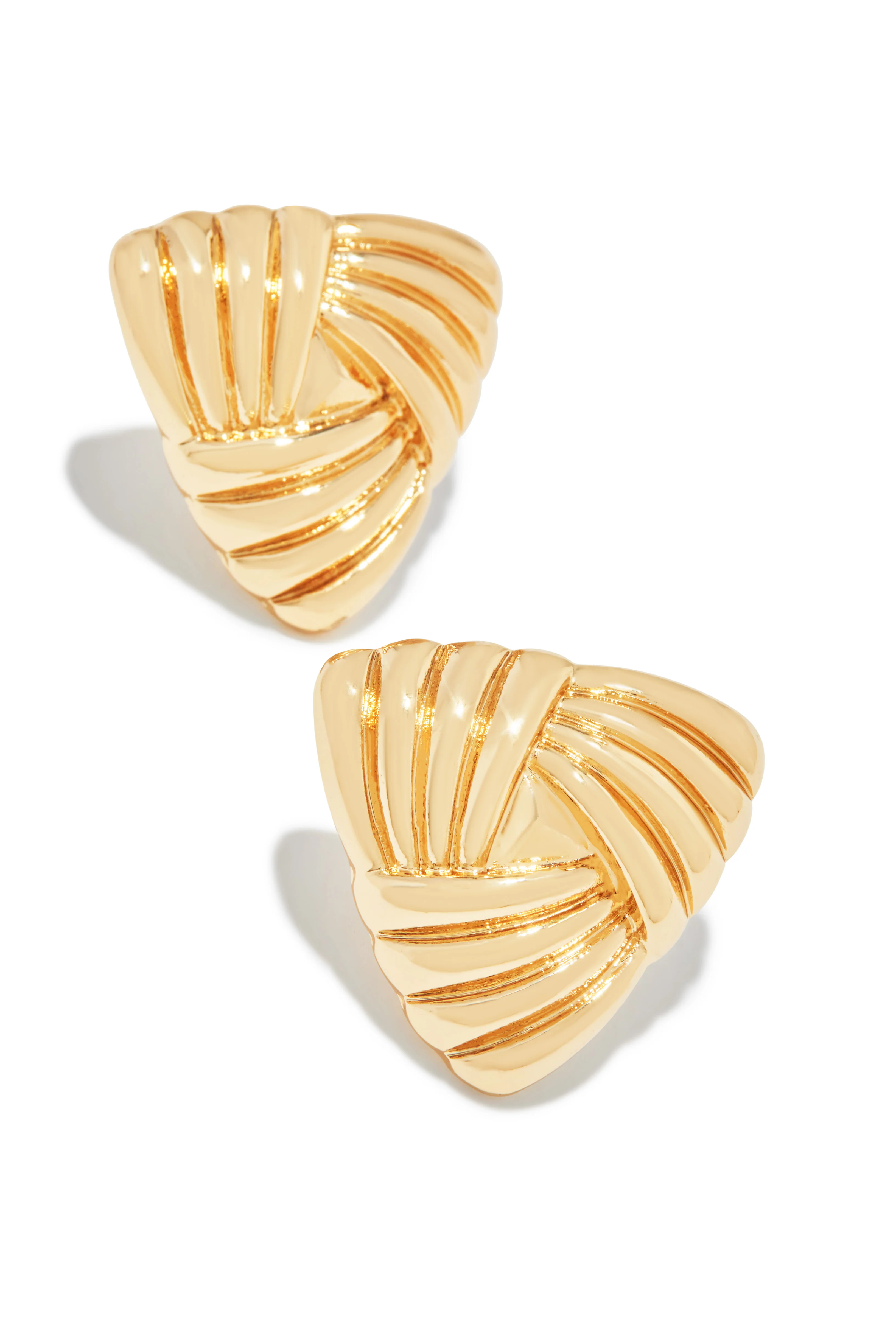 Julianna Triangle Statement Earring - Gold - Image 4