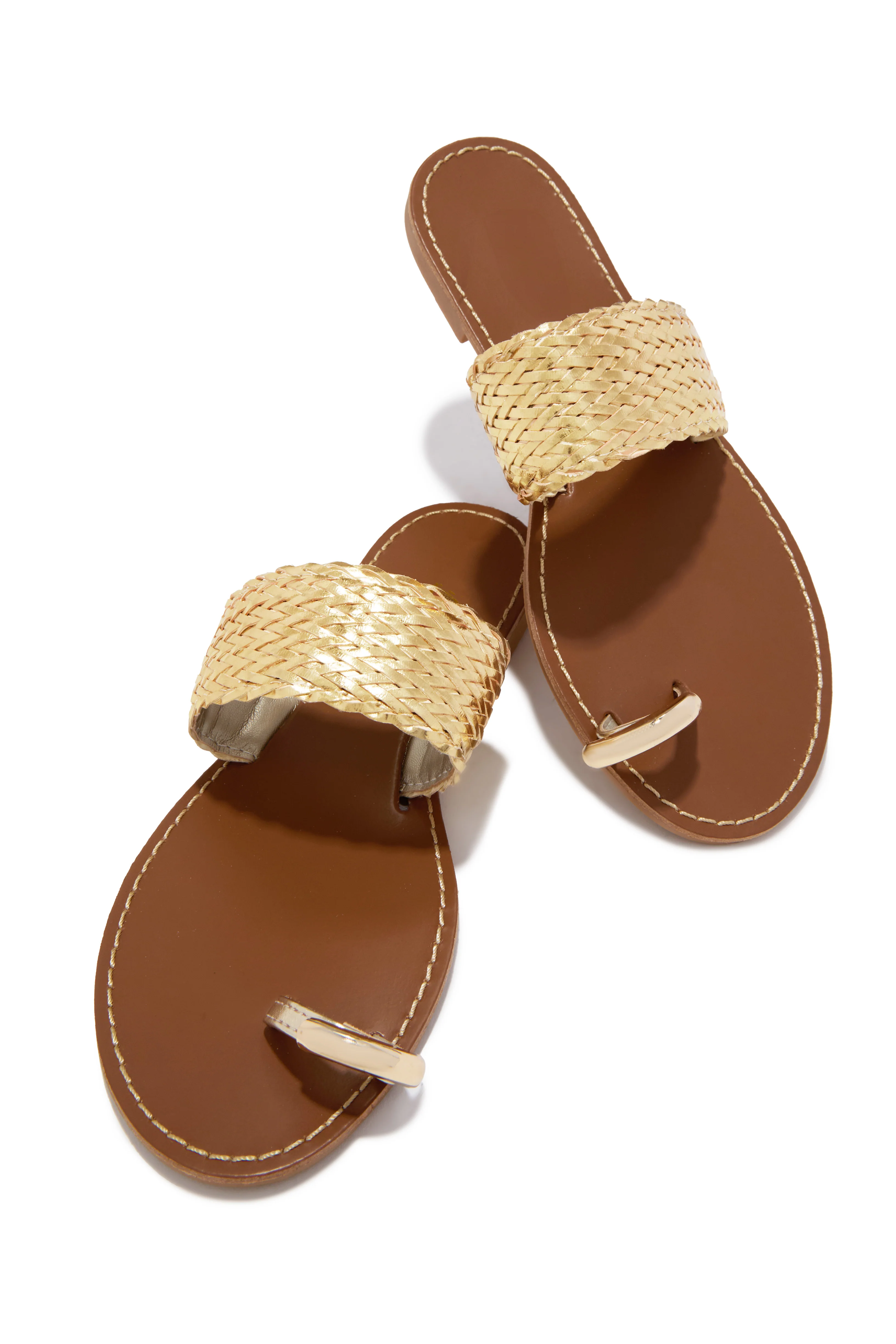 Julissa Slip On Sandals - Gold - Image 5