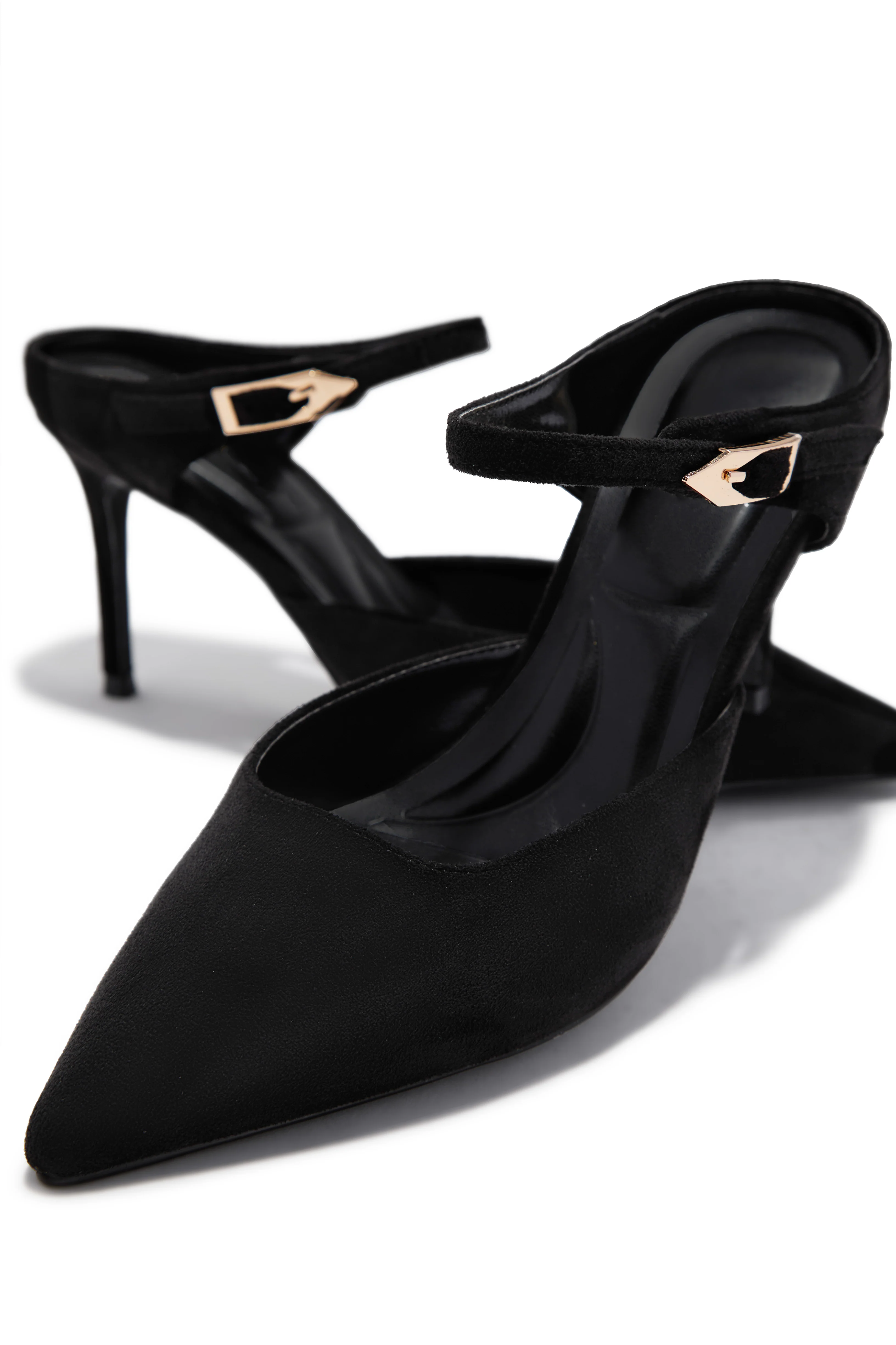 Kaley Mule Heel Pumps - Black - Image 3